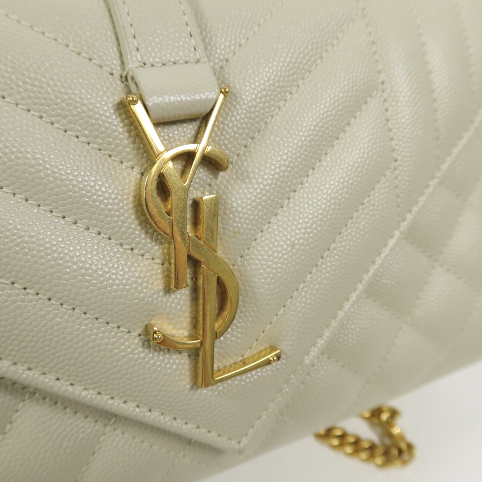 SAINT LAURENT 牛皮皮革Envelope Small鏈帶肩背袋