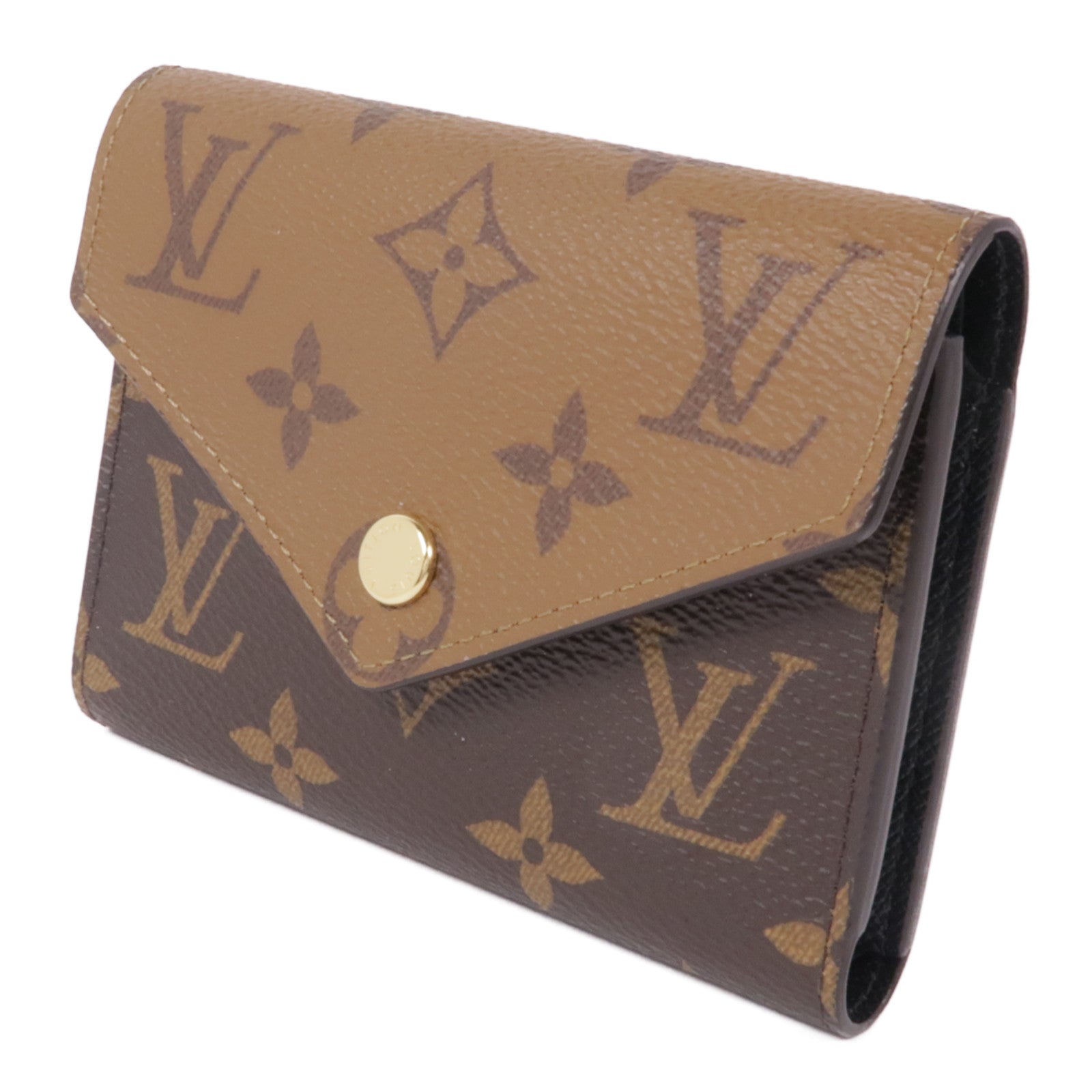 LOUIS VUITTON Monogram/Monogram Reverse Victorine Wallet金扣錢包