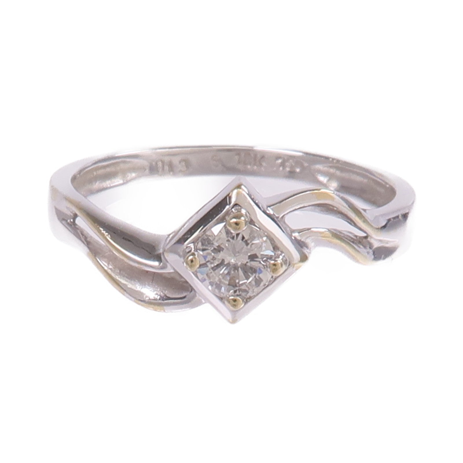 JEWELRY 【激減優惠】18K白金Diamond Ring鑽石戒指US#5.75