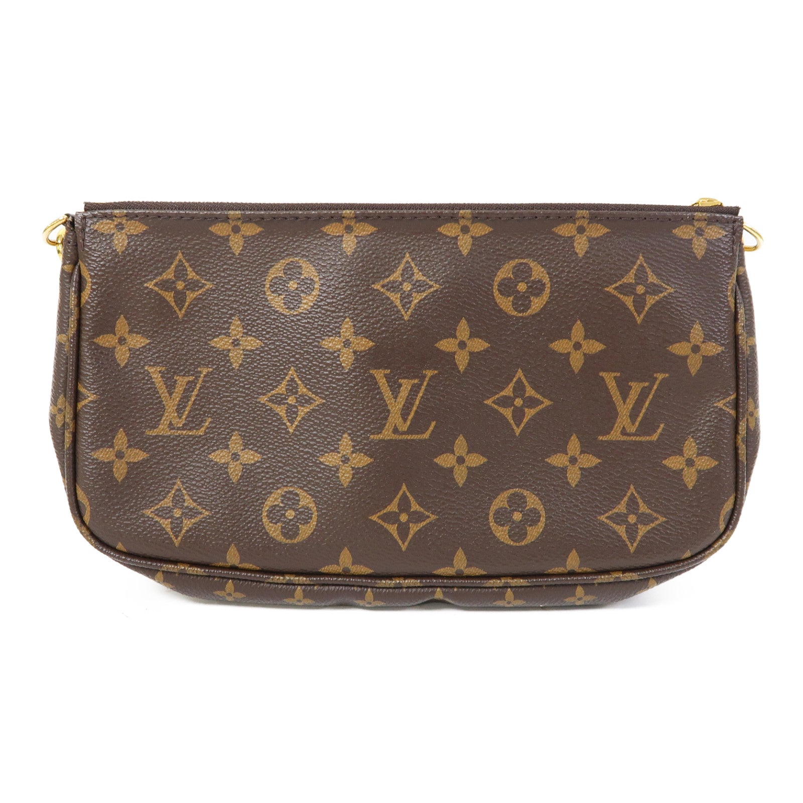 LOUIS VUITTON Monogram Multi Pochette金扣肩背袋啡色
