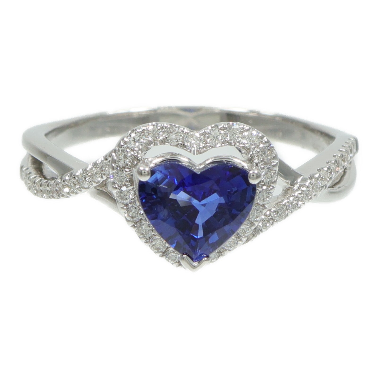 JEWELRY 18K白金Sapphire Diamond Ring藍寶石/鑽石戒指