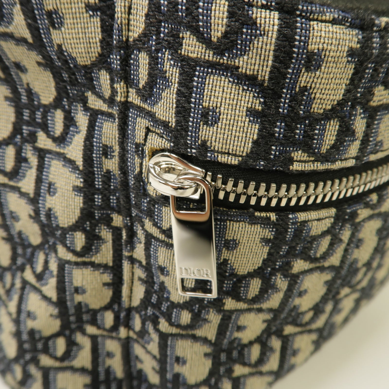 Dior 帆布Rider Backpack銀扣背包藍色