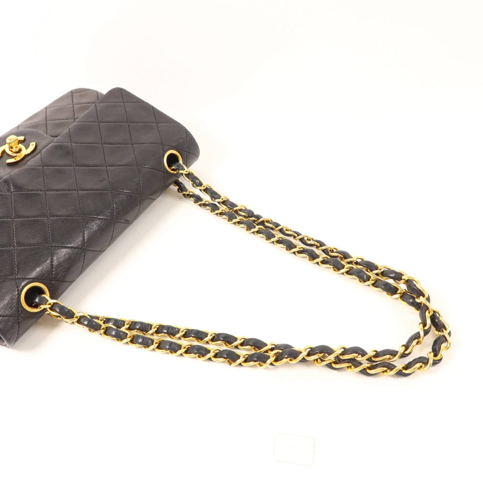 CHANEL 羊皮皮革Vintage Classic 23金扣鏈帶肩背袋
