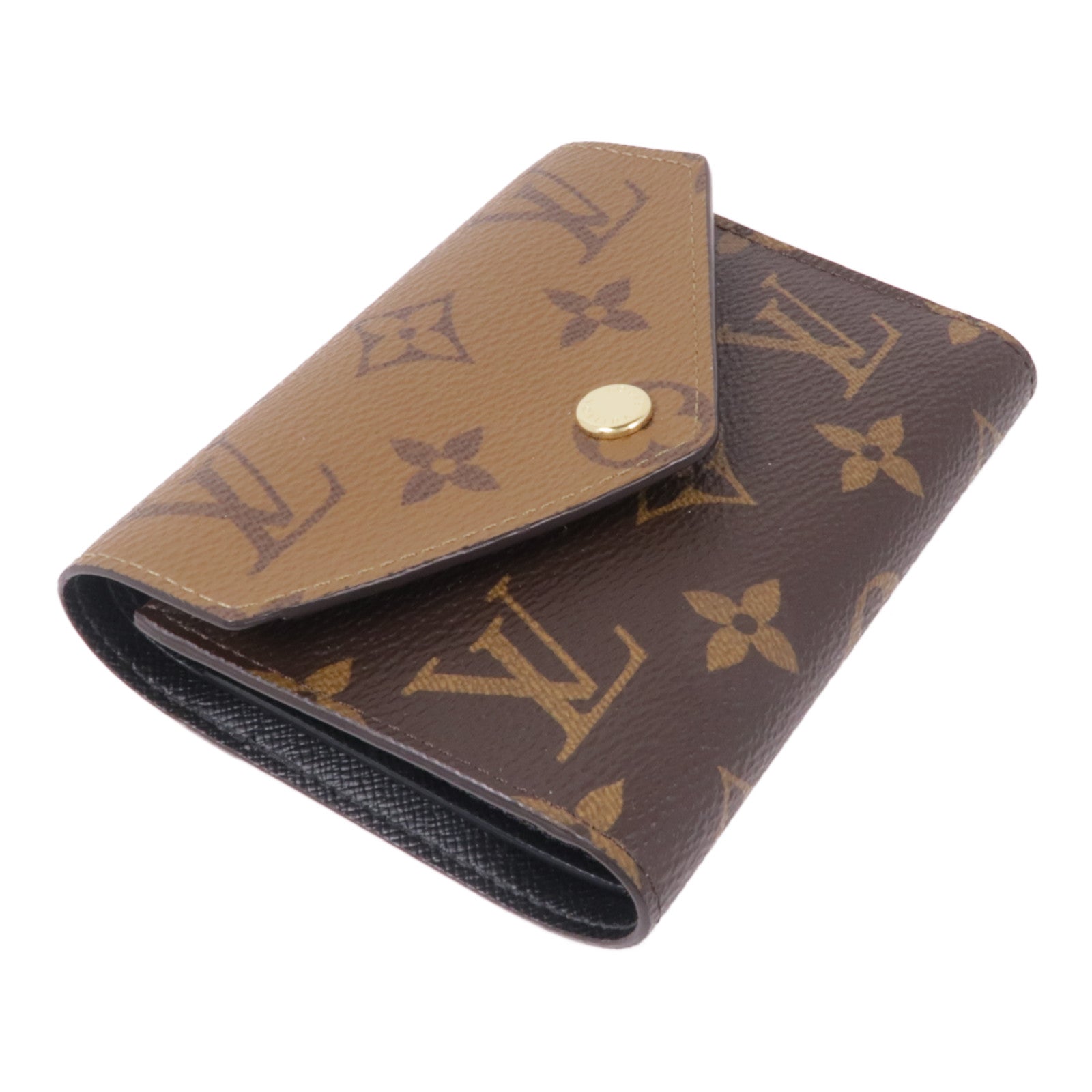 LOUIS VUITTON Monogram/Monogram Reverse Victorine Wallet金扣錢包