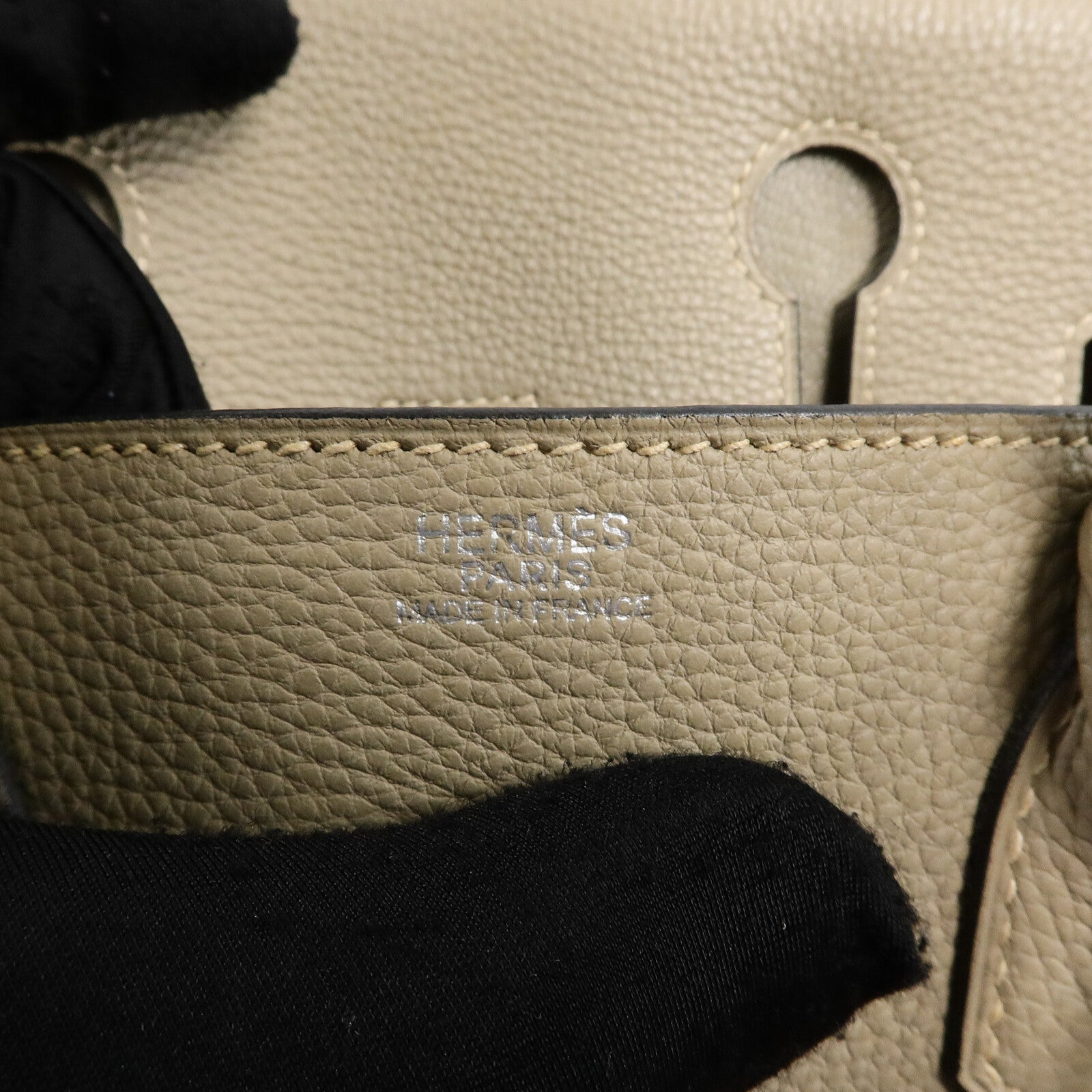 HERMES Togo皮革Birkin 30手挽袋Gris Tourterelle