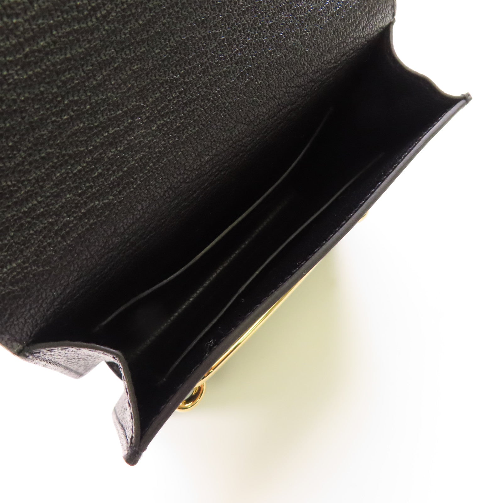 HERMES 【激減優惠】Chevre皮革Rolis Slim金扣錢包Noir