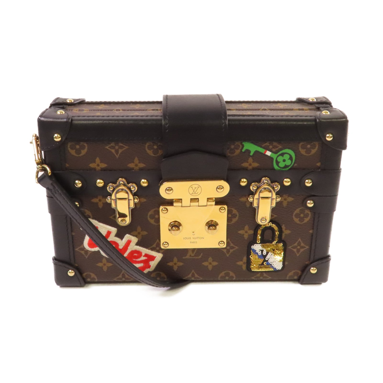 LOUIS VUITTON 【激減優惠】Monogram Petite Malle Shoulder Bag金扣肩背袋啡色