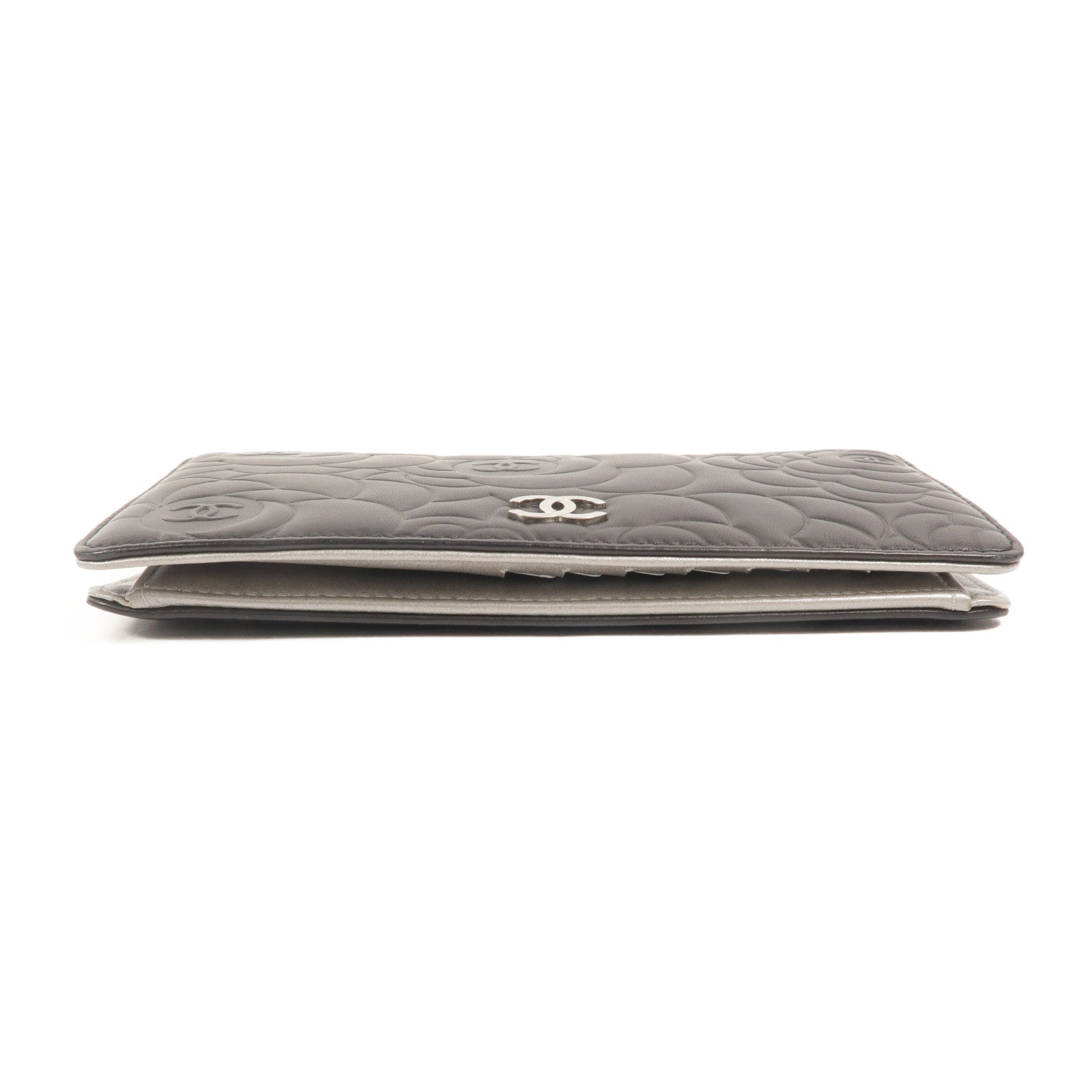 CHANEL 羊皮皮革Camellia Long Fold Wallet長錢包