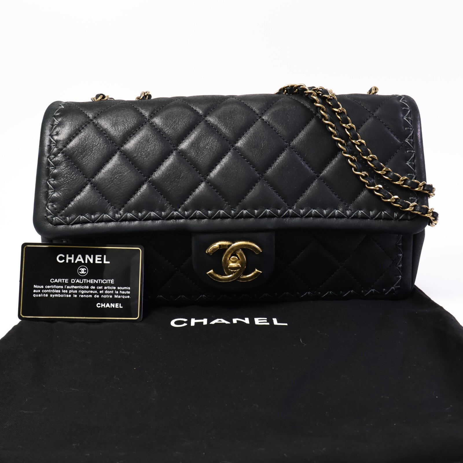 CHANEL 牛皮皮革Chain Shoulder Bag鏈帶肩背袋