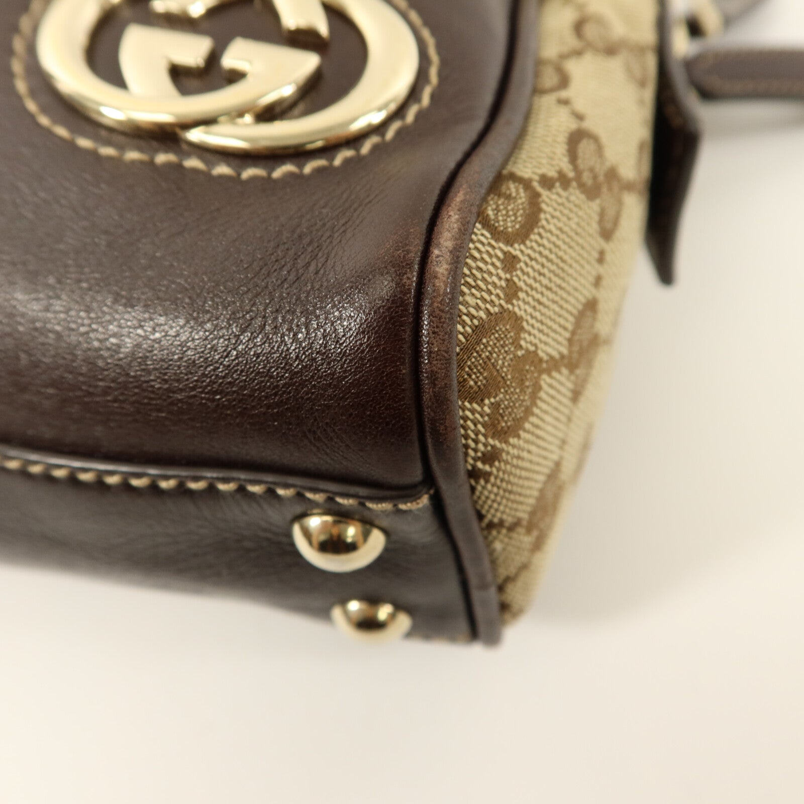GUCCI 帆布Boston GG手挽袋