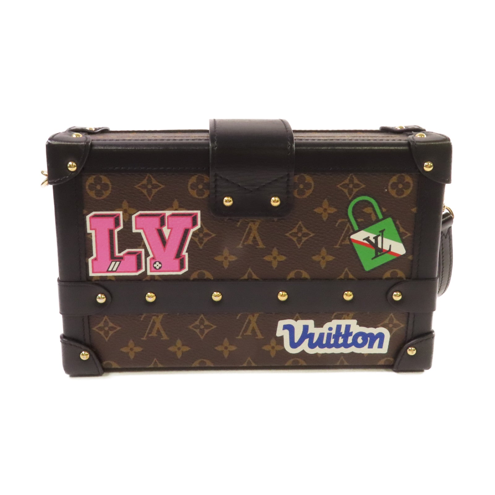 LOUIS VUITTON 【激減優惠】Monogram Petite Malle Shoulder Bag金扣肩背袋啡色