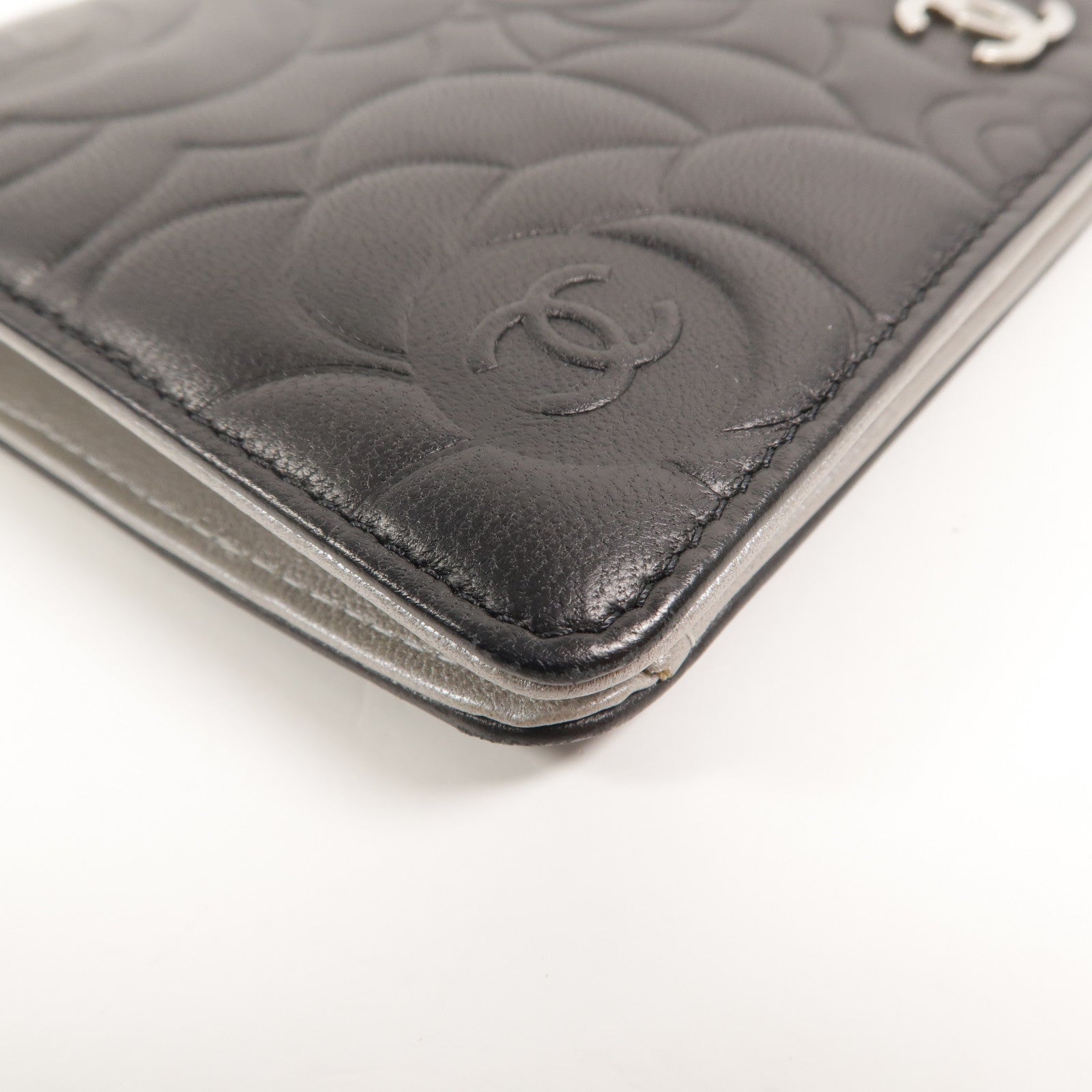 CHANEL 羊皮皮革Camellia Long Fold Wallet長錢包