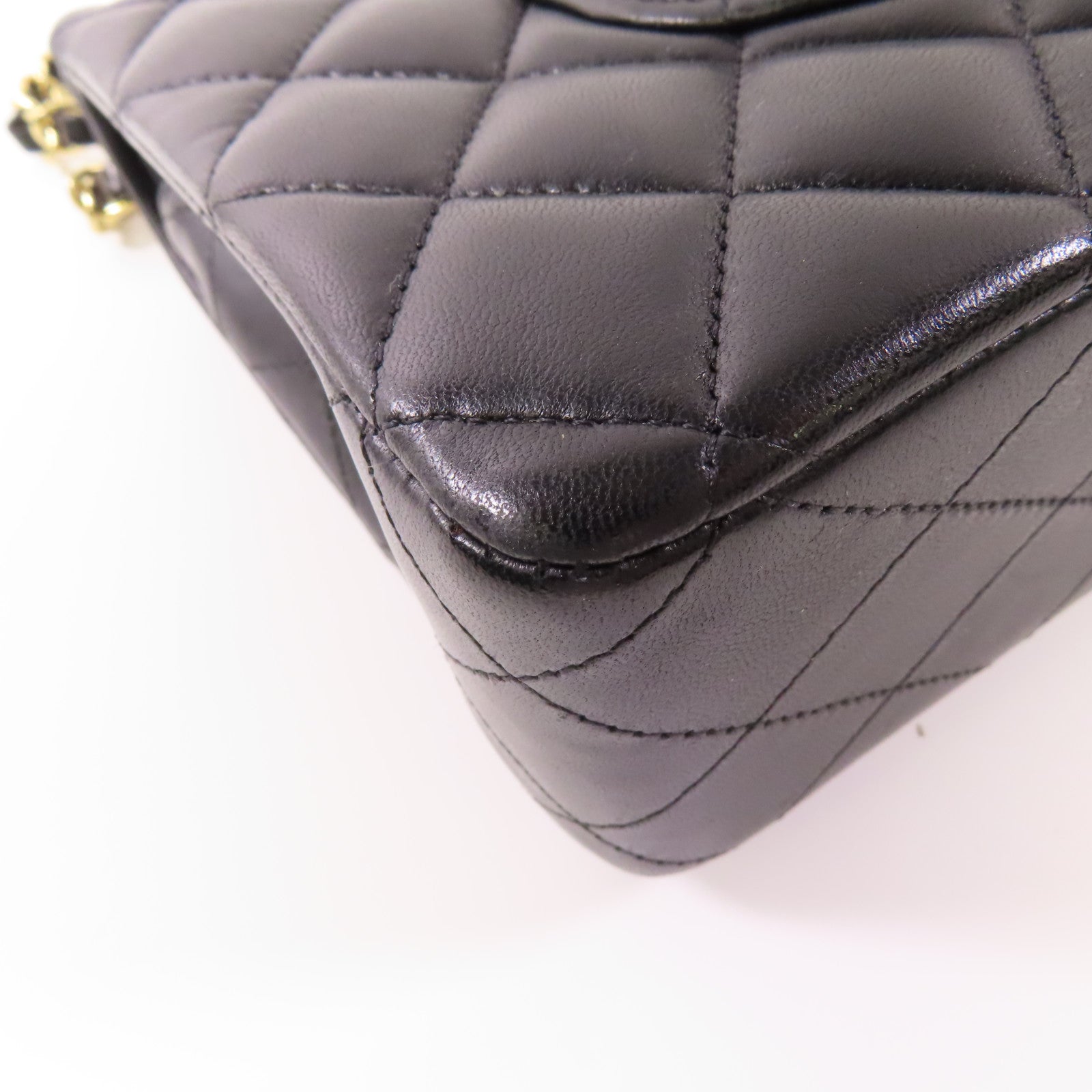 CHANEL 羊皮皮革Classic 25金扣鏈帶肩背袋