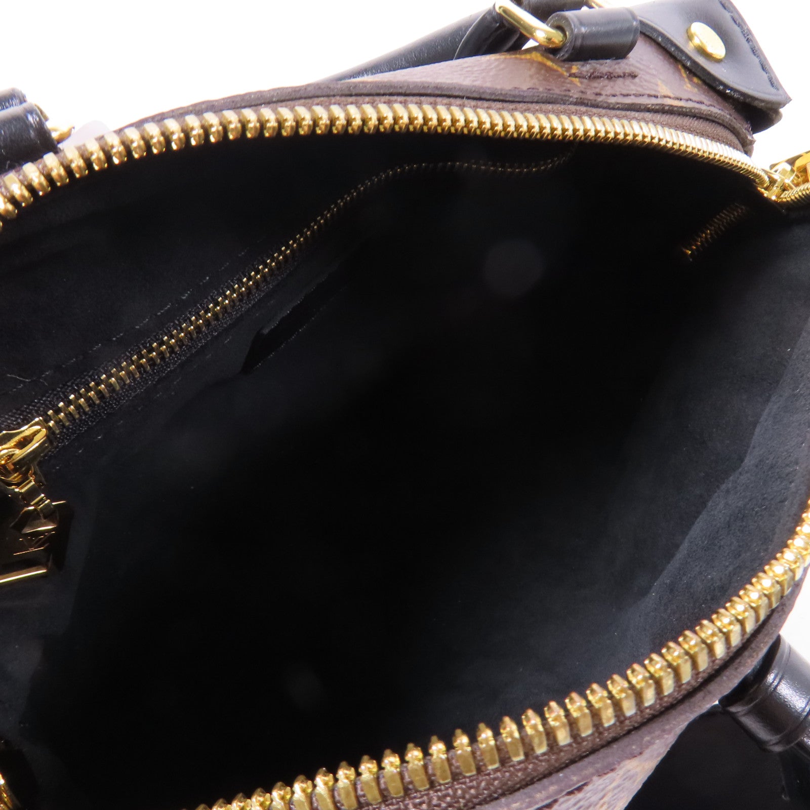 LOUIS VUITTON Monogram Petite Malle Souple金扣手挽肩背兩用袋棕色