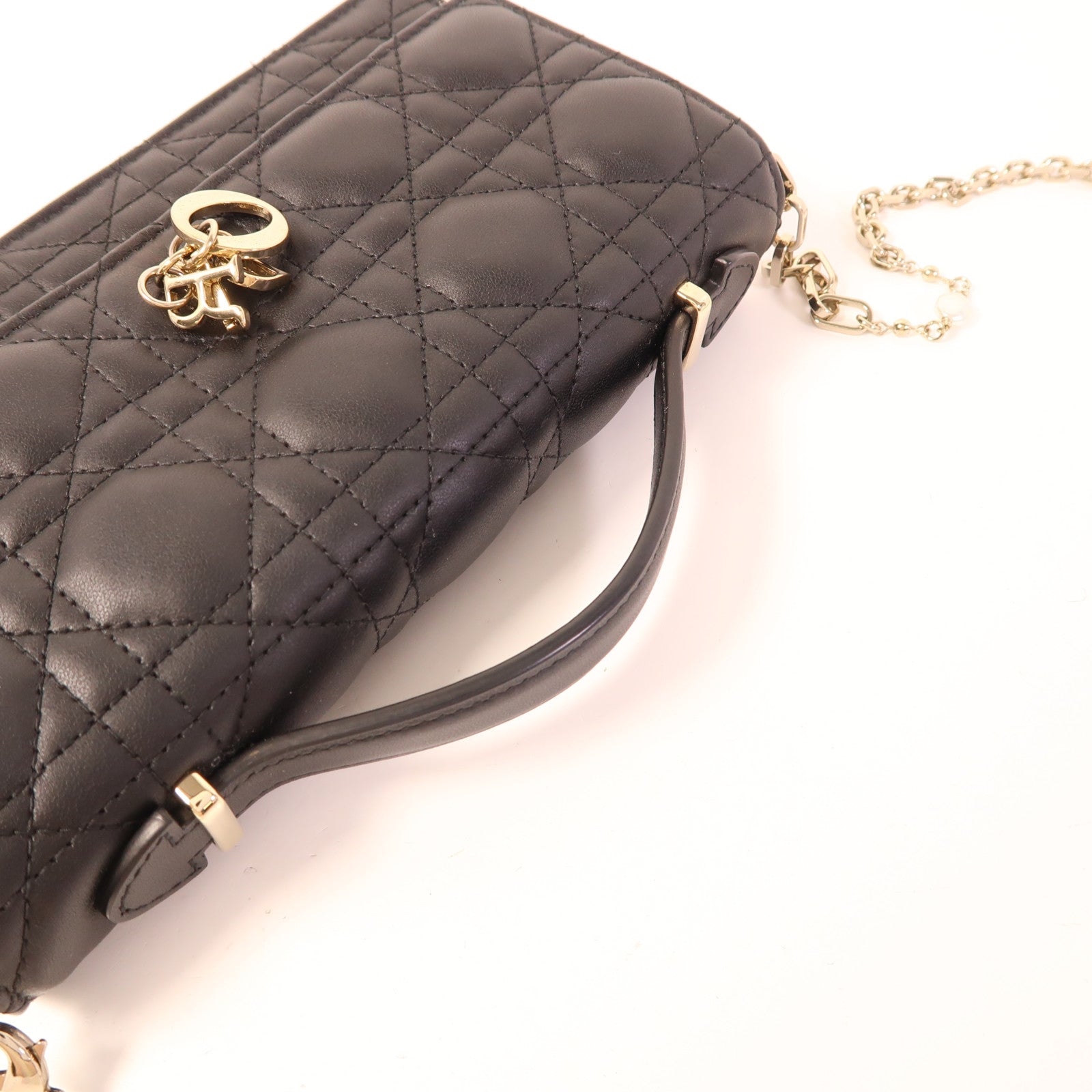 Dior 羊皮皮革My Dior Mini Bag金扣手挽肩背兩用袋