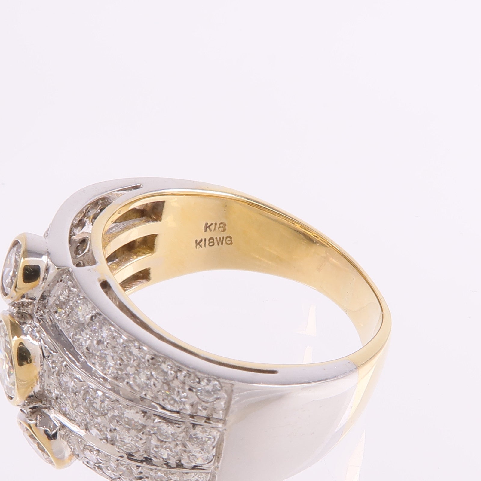 JEWELRY 18K黃金/白金Diamond Ring鑽石戒指US#6