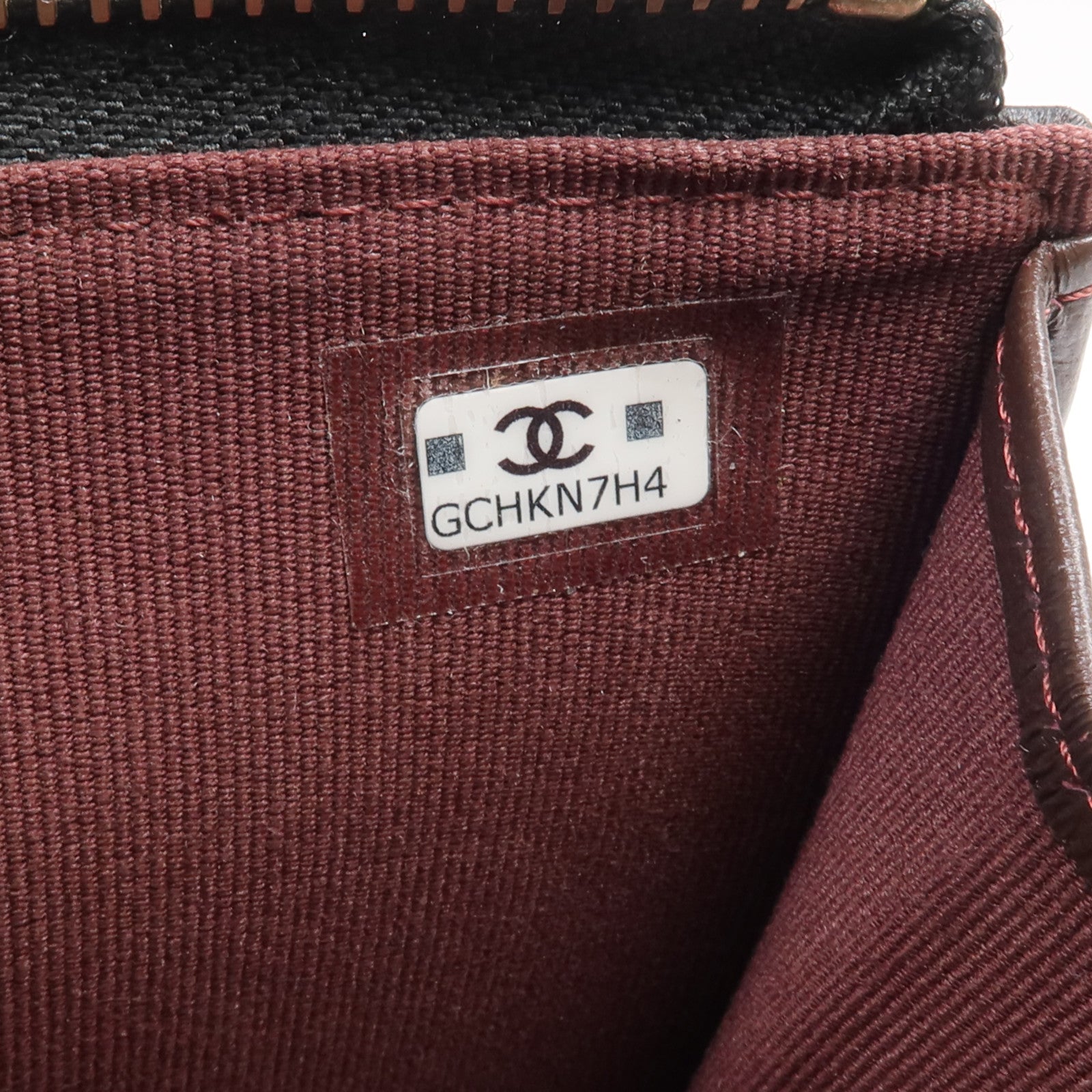 CHANEL 羊皮皮革Wallet金扣錢包