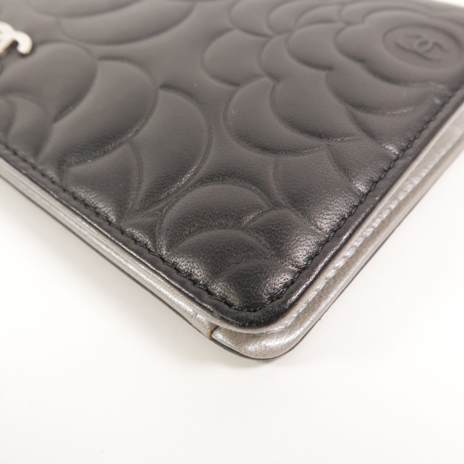 CHANEL 羊皮皮革Camellia Long Fold Wallet長錢包