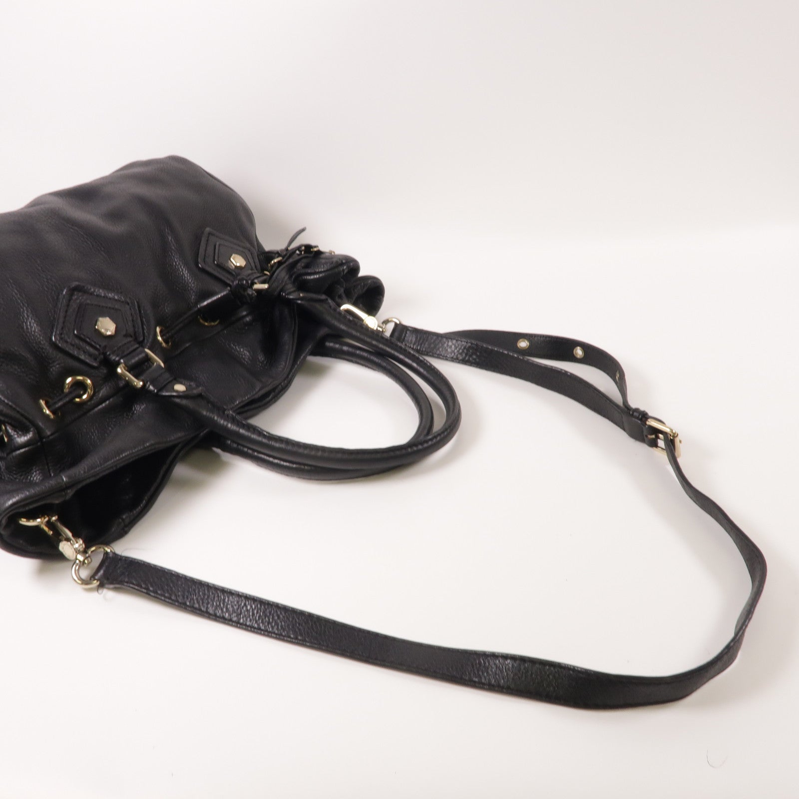 MARC BY MARC JACOBS 牛皮皮革Shoulder Bag銀扣手挽肩背兩用袋