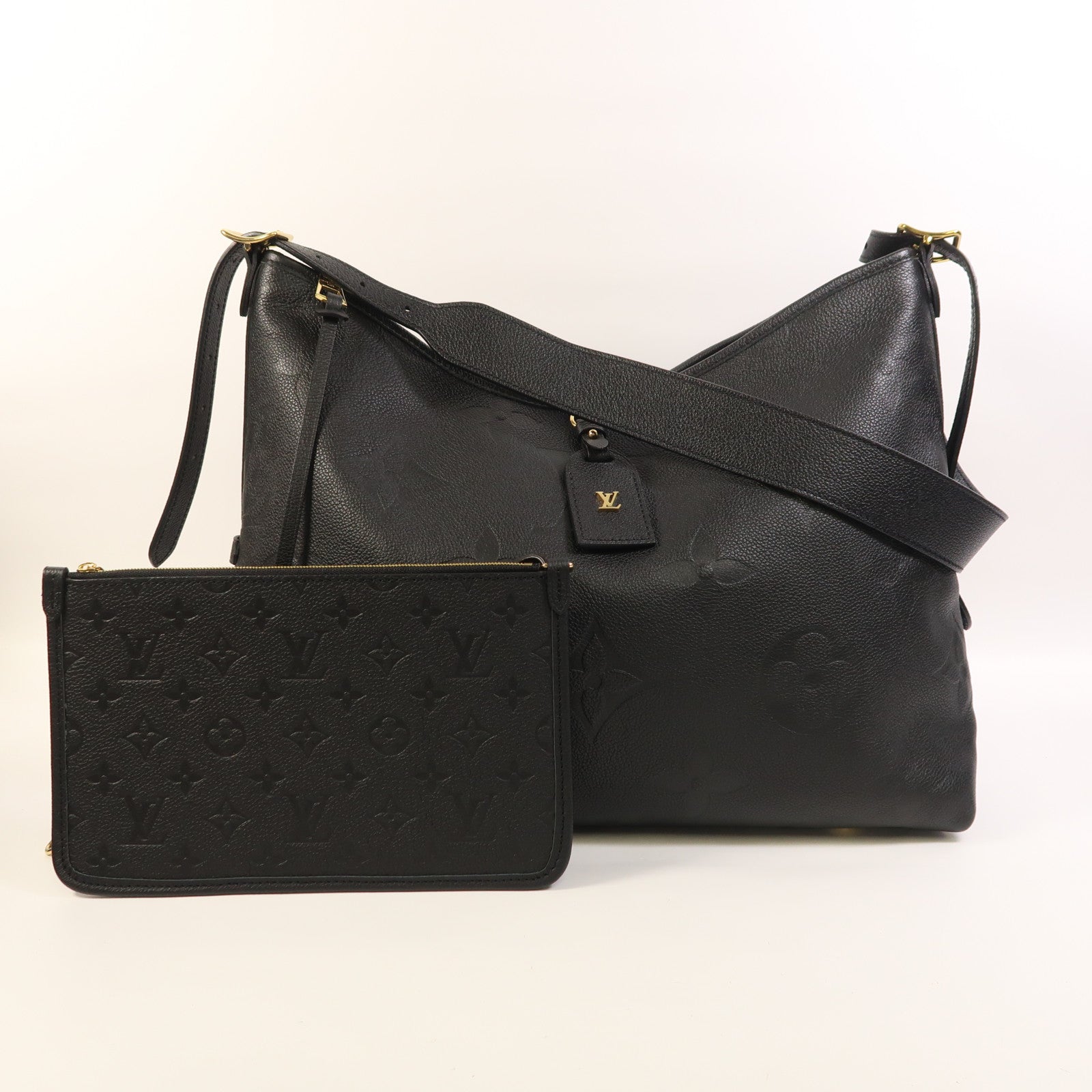LOUIS VUITTON Monogram Empreinte CarryAll金扣肩背袋