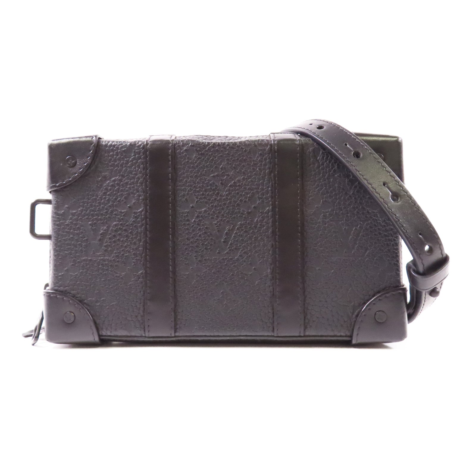 LOUIS VUITTON LV Soft Trunk Shoulder Bag M80224 Monogram Taurillon Black