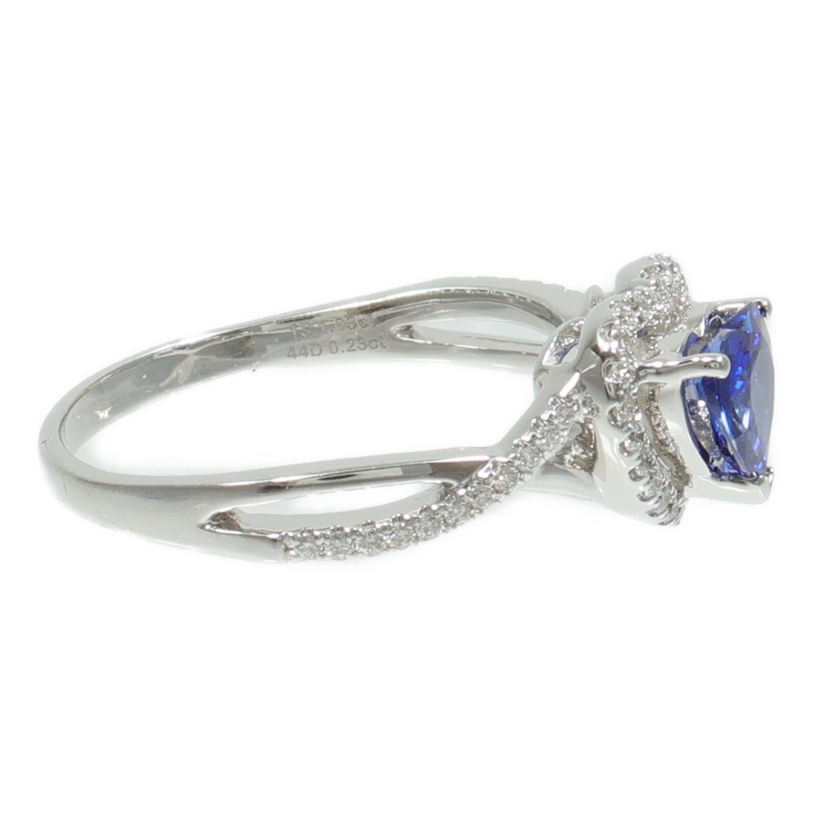 JEWELRY 18K白金Sapphire Diamond Ring藍寶石/鑽石戒指