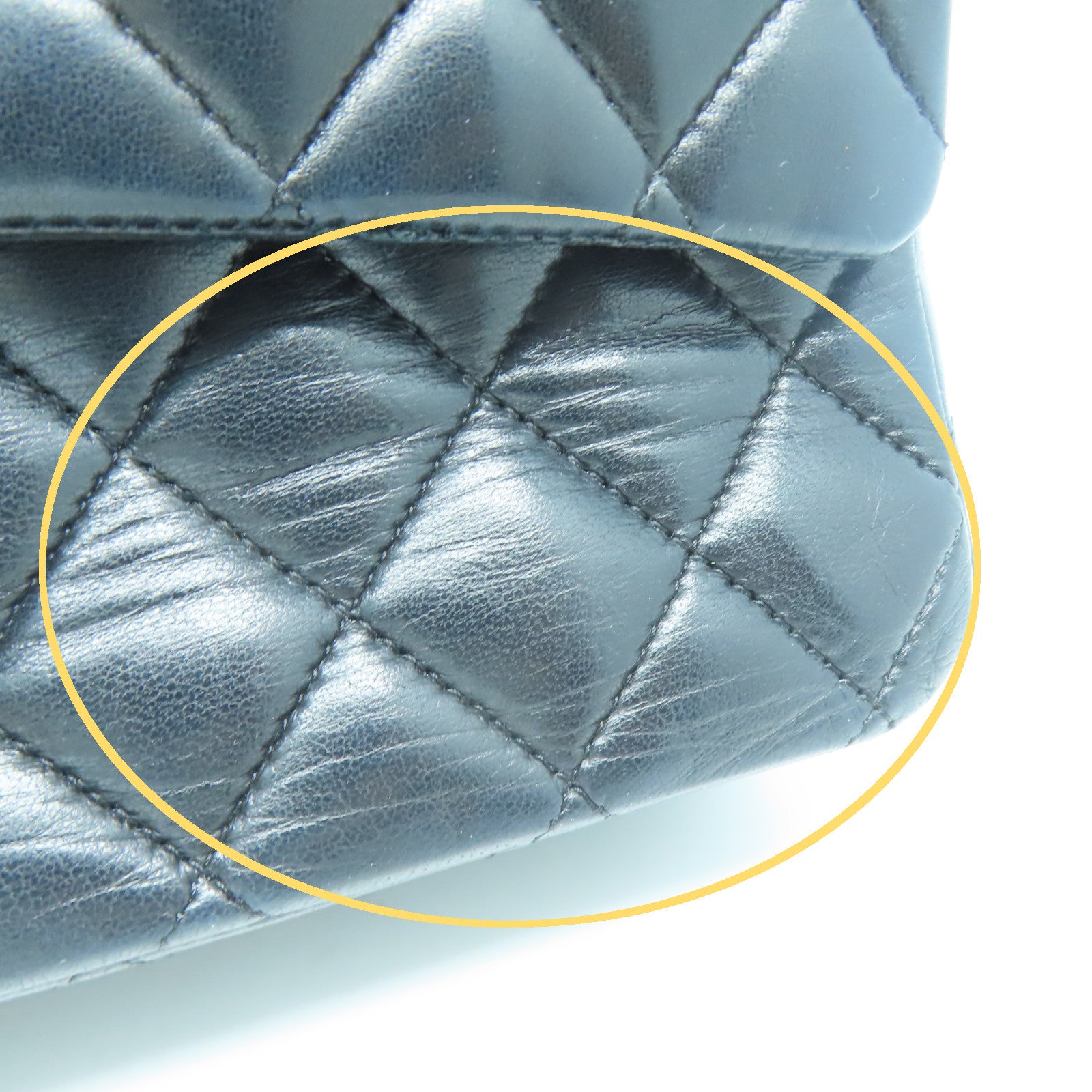 CHANEL 【清倉大減價】菱格羊皮皮革Classic銀扣鏈帶肩背袋黑色