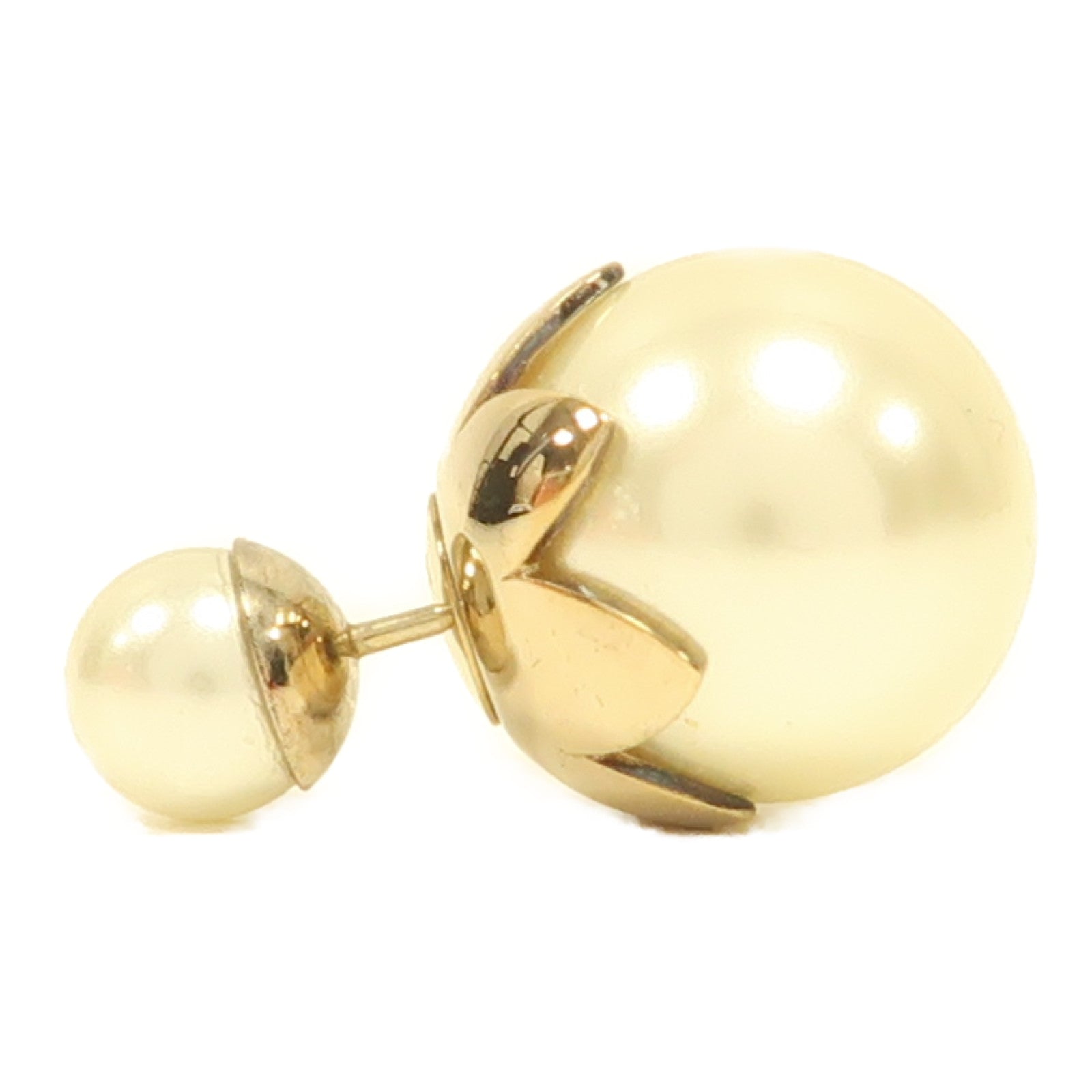 Dior 【激減優惠】金屬/PVC Earrings耳環白色/金色