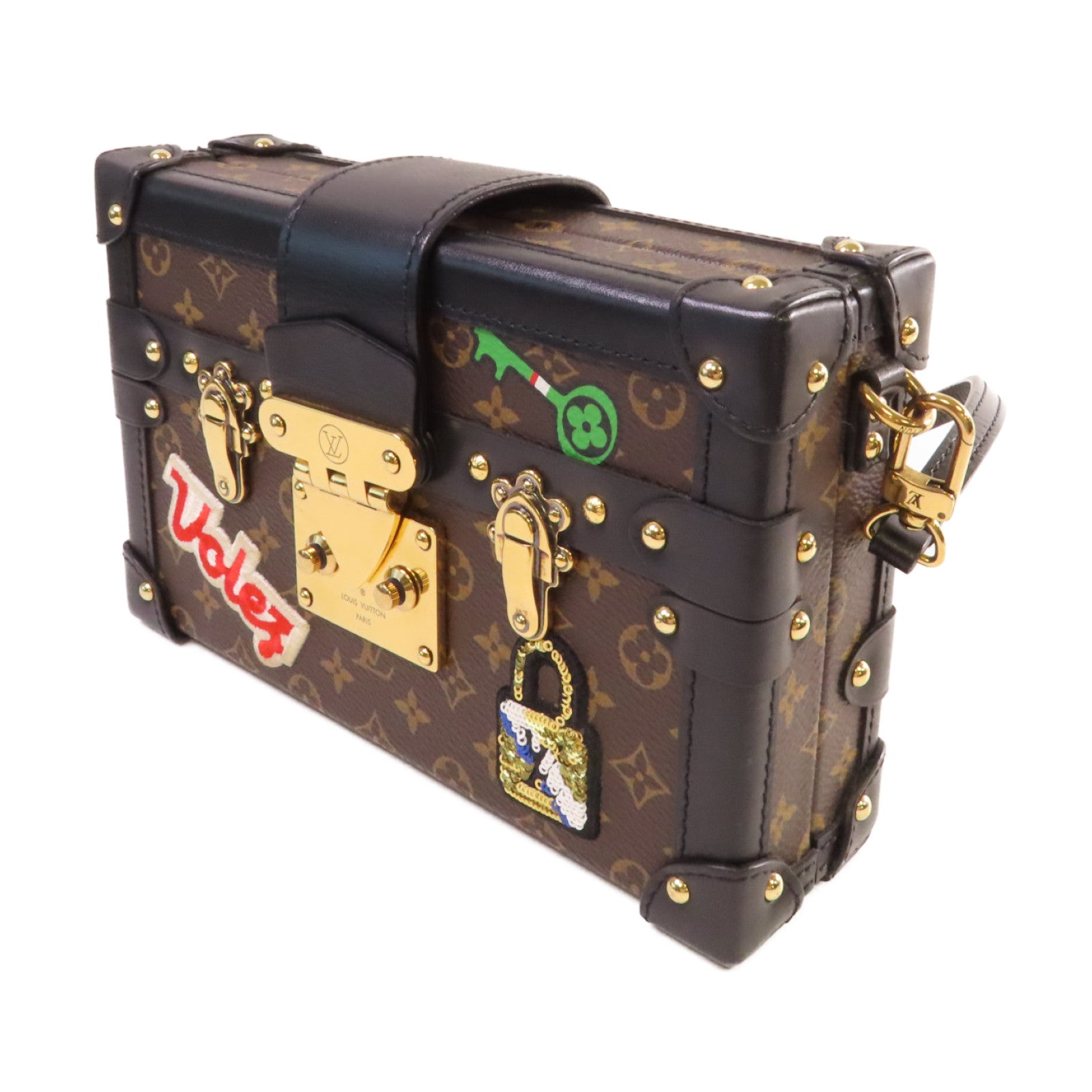 LOUIS VUITTON 【激減優惠】Monogram Petite Malle Shoulder Bag金扣肩背袋啡色