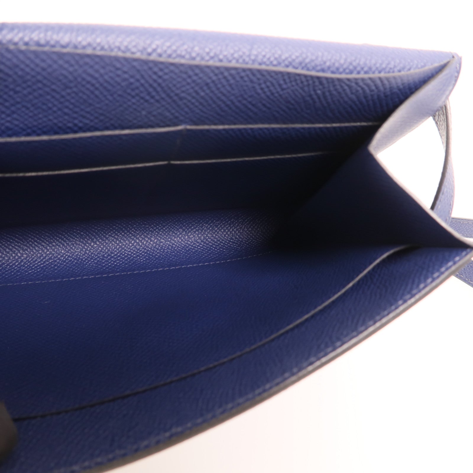 HERMES Epsom皮革Clic 16金扣肩背袋Bleu Saphir