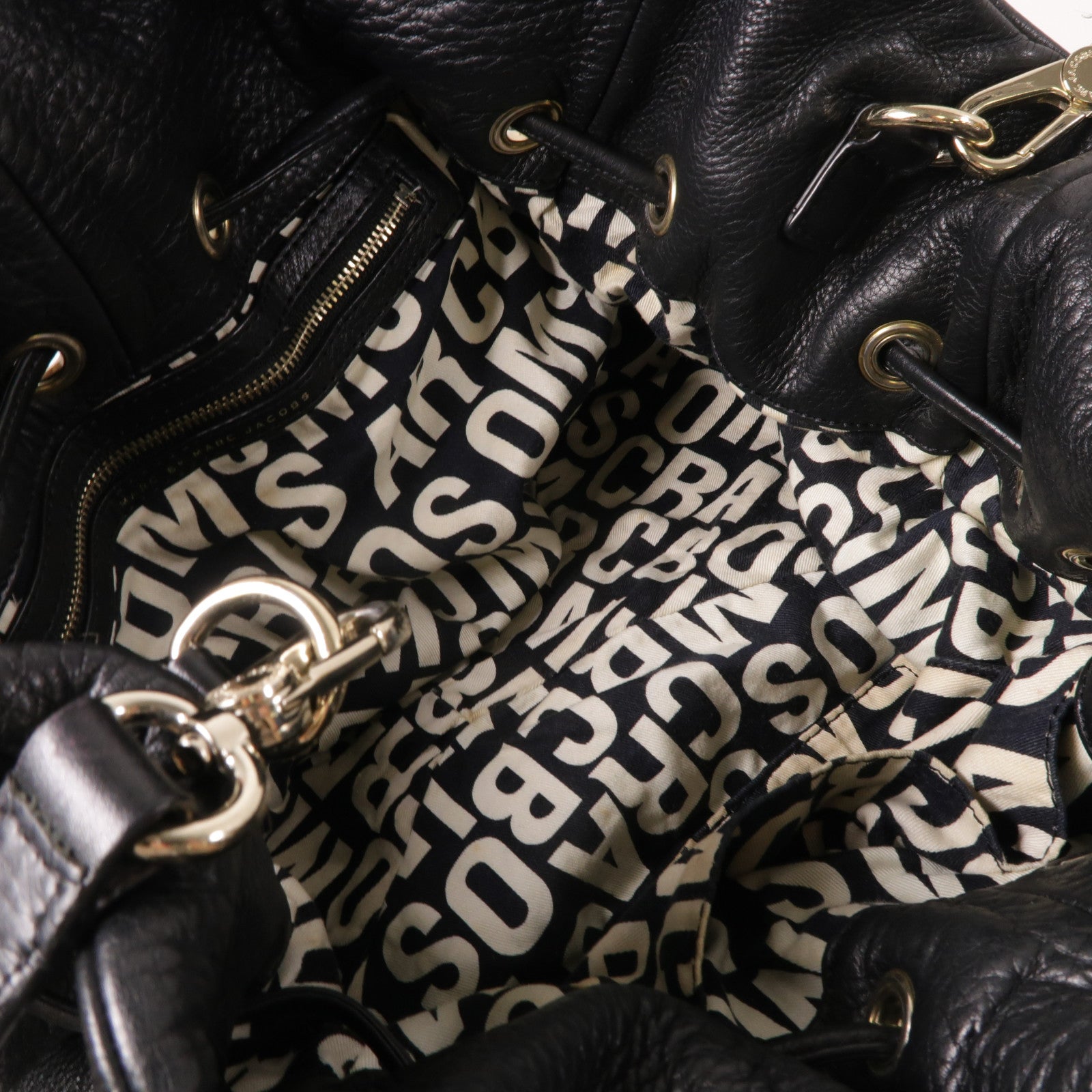 MARC BY MARC JACOBS 牛皮皮革Shoulder Bag銀扣手挽肩背兩用袋