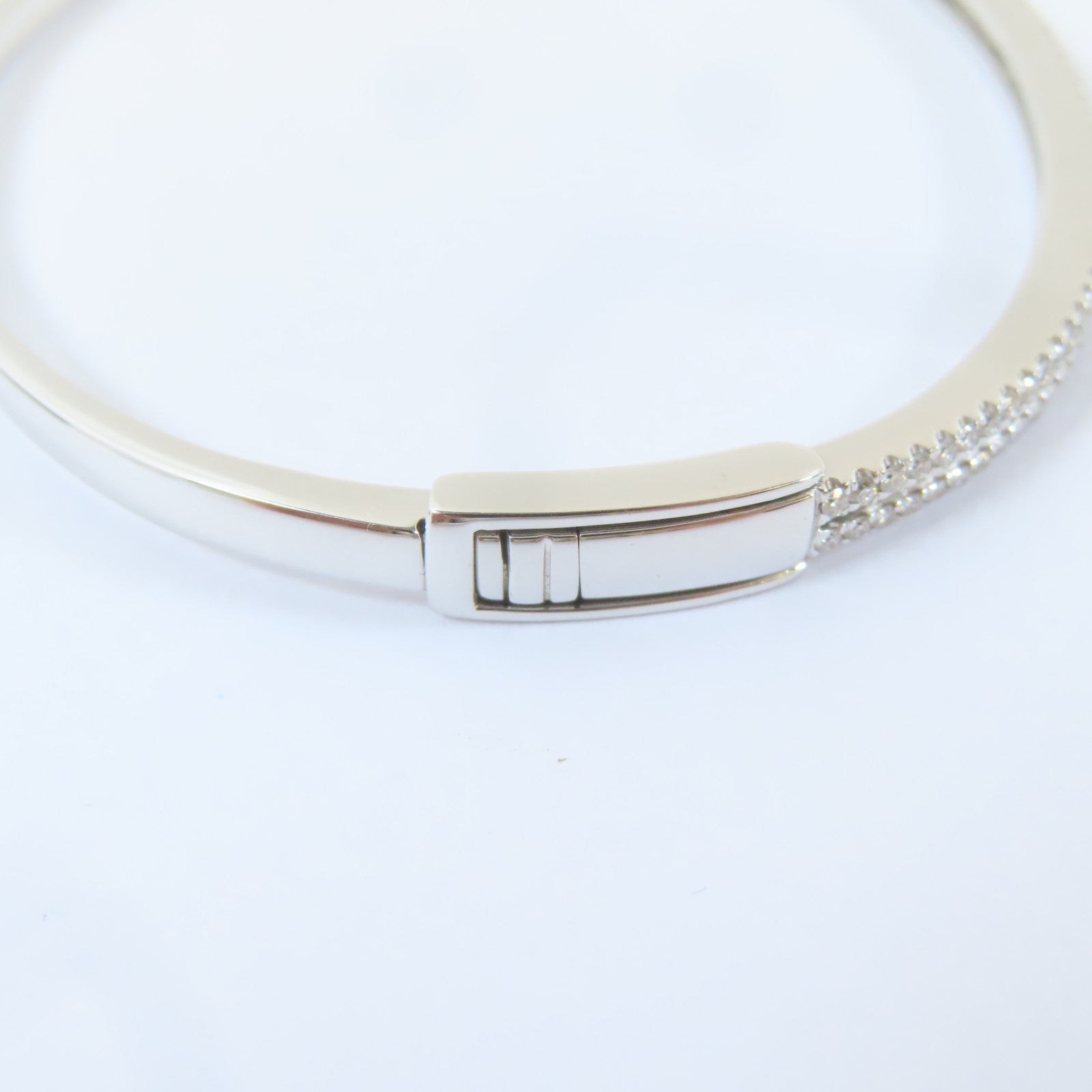 JEWELRY 18K白金Diamond Bangle 0.755ct鑽石手鐲#16.25cm