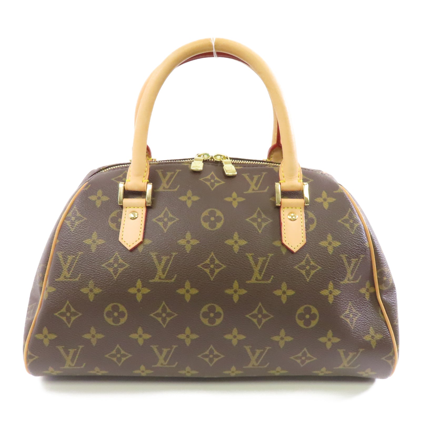 LOUIS VUITTON Monogram Ribera MM金扣手挽袋啡色