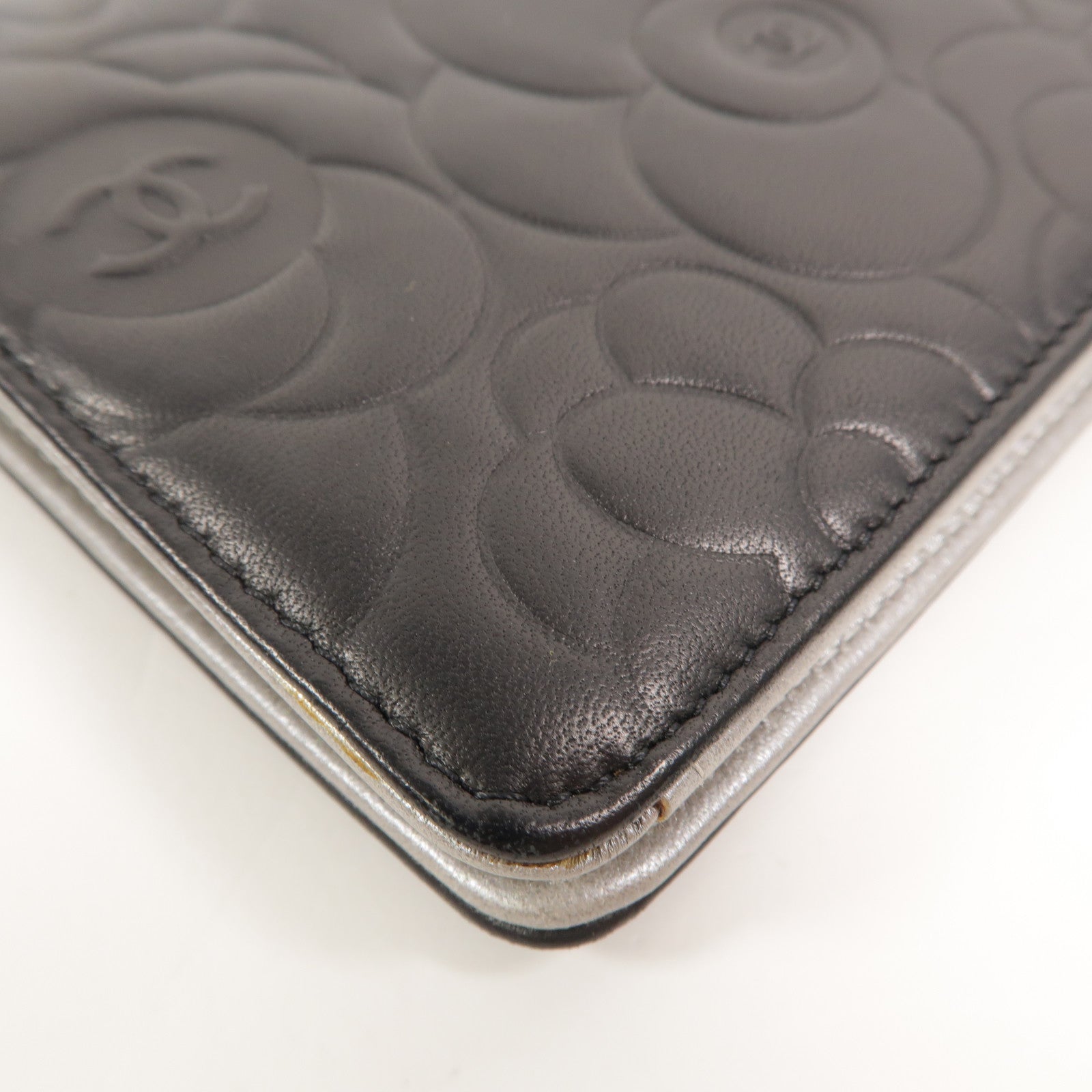 CHANEL 羊皮皮革Camellia Long Fold Wallet長錢包