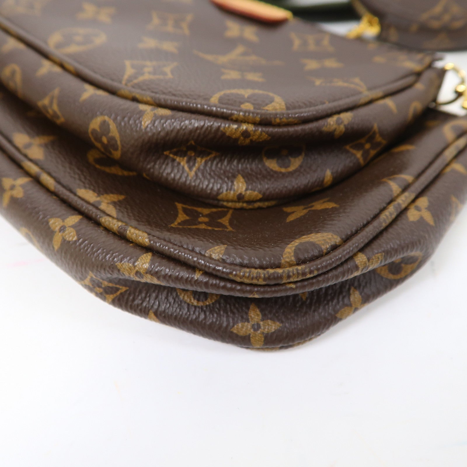 LOUIS VUITTON Monogram Multi Pochette金扣肩背袋啡色