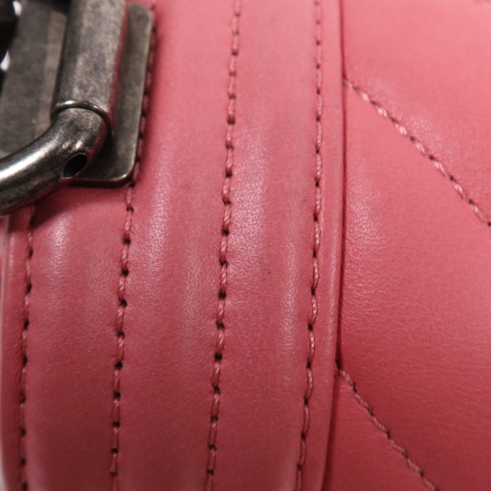 CHANEL 羊皮皮革Boy 20銀扣鏈帶肩背袋