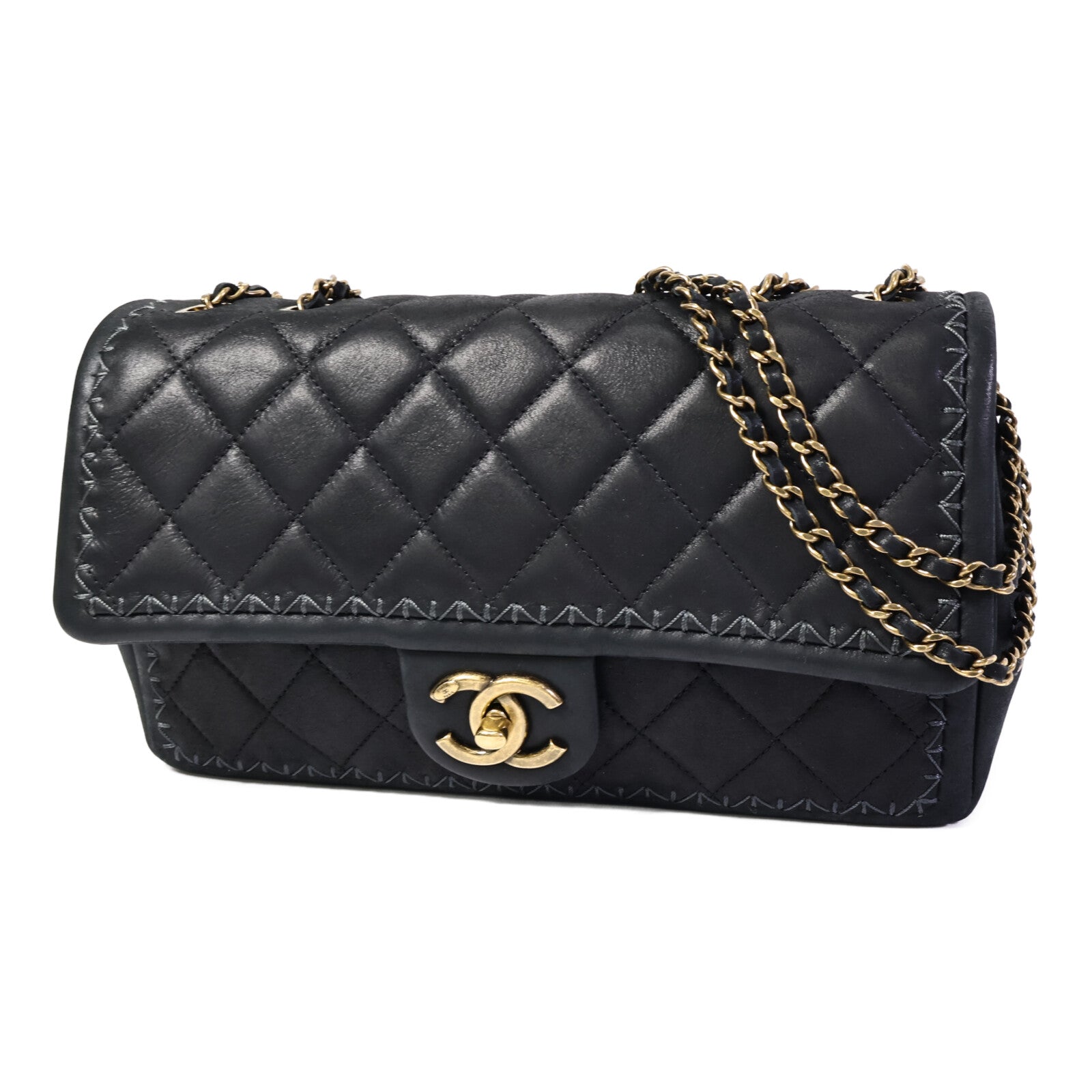 CHANEL 牛皮皮革Chain Shoulder Bag鏈帶肩背袋