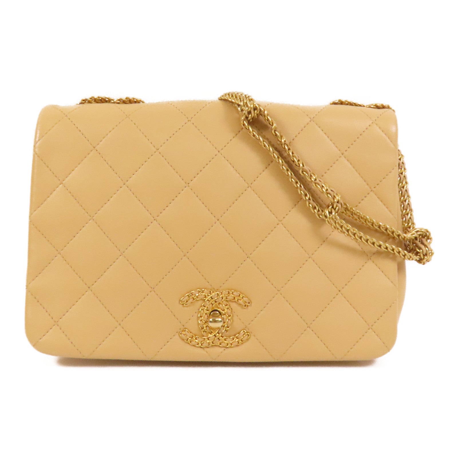 CHANEL 羊皮皮革Chain Shoulder Bag鏈帶肩背袋