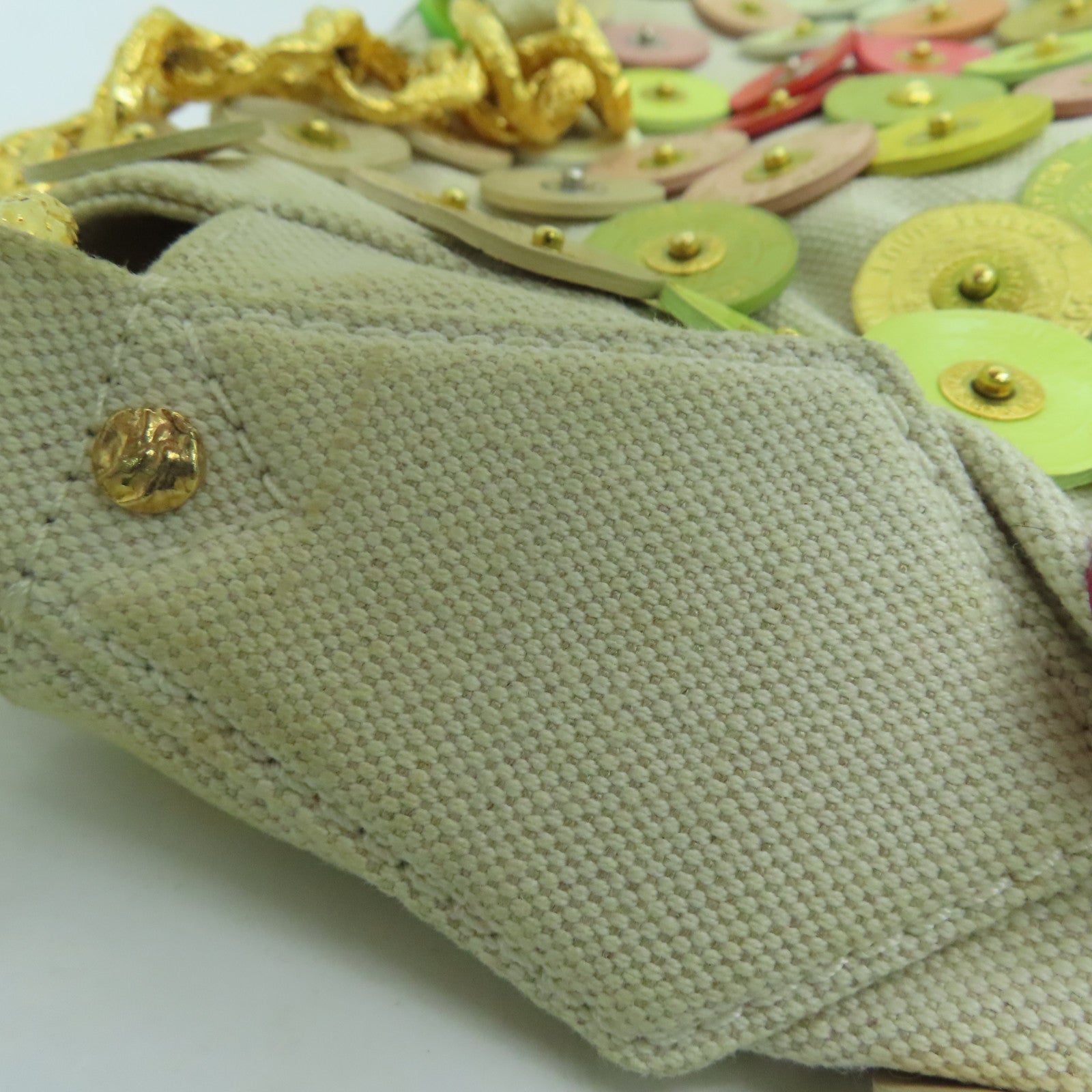 LOUIS VUITTON 帆布Polka Dot Fleurs肩背袋彩色
