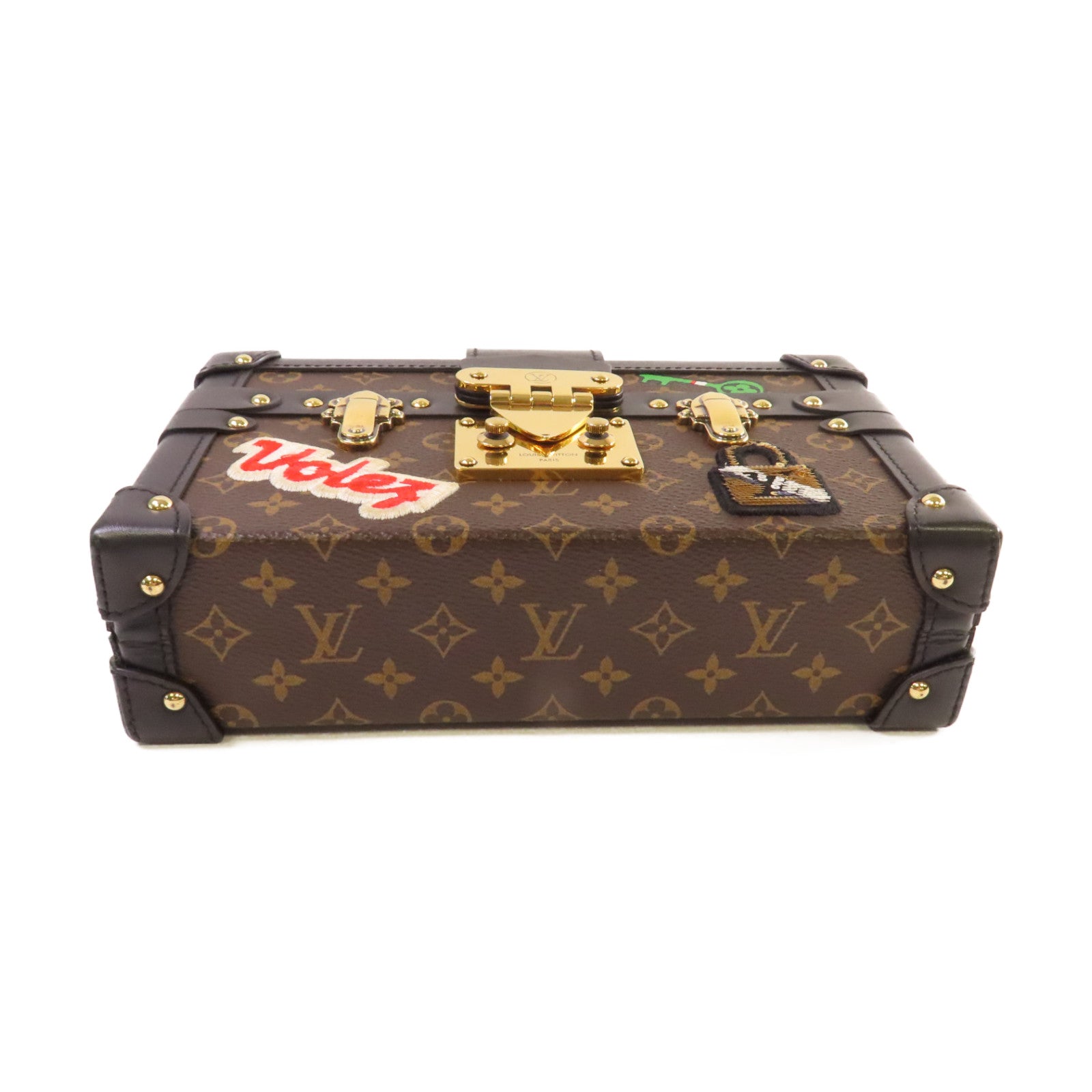 LOUIS VUITTON 【激減優惠】Monogram Petite Malle Shoulder Bag金扣肩背袋啡色