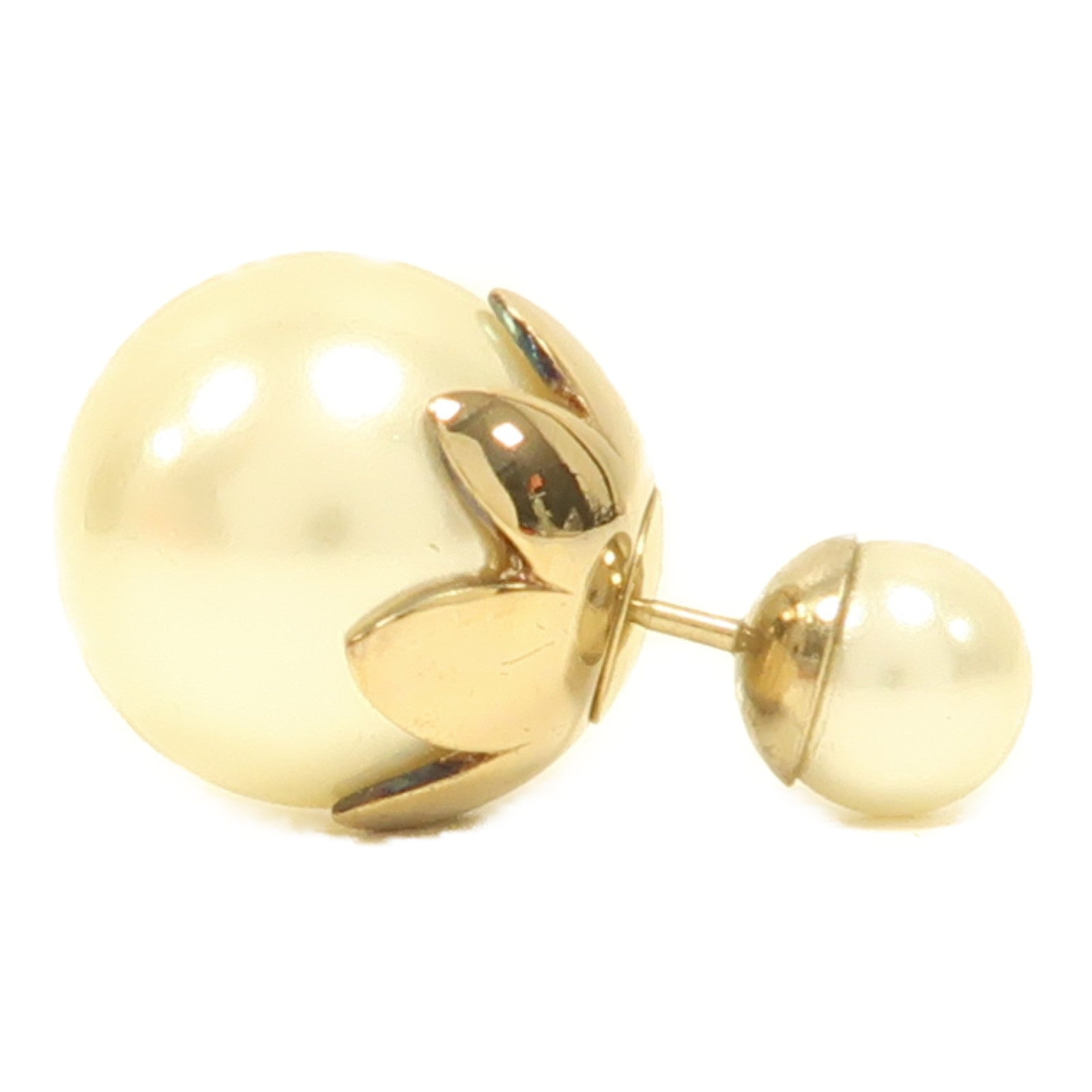 Dior 【激減優惠】金屬/PVC Earrings耳環白色/金色