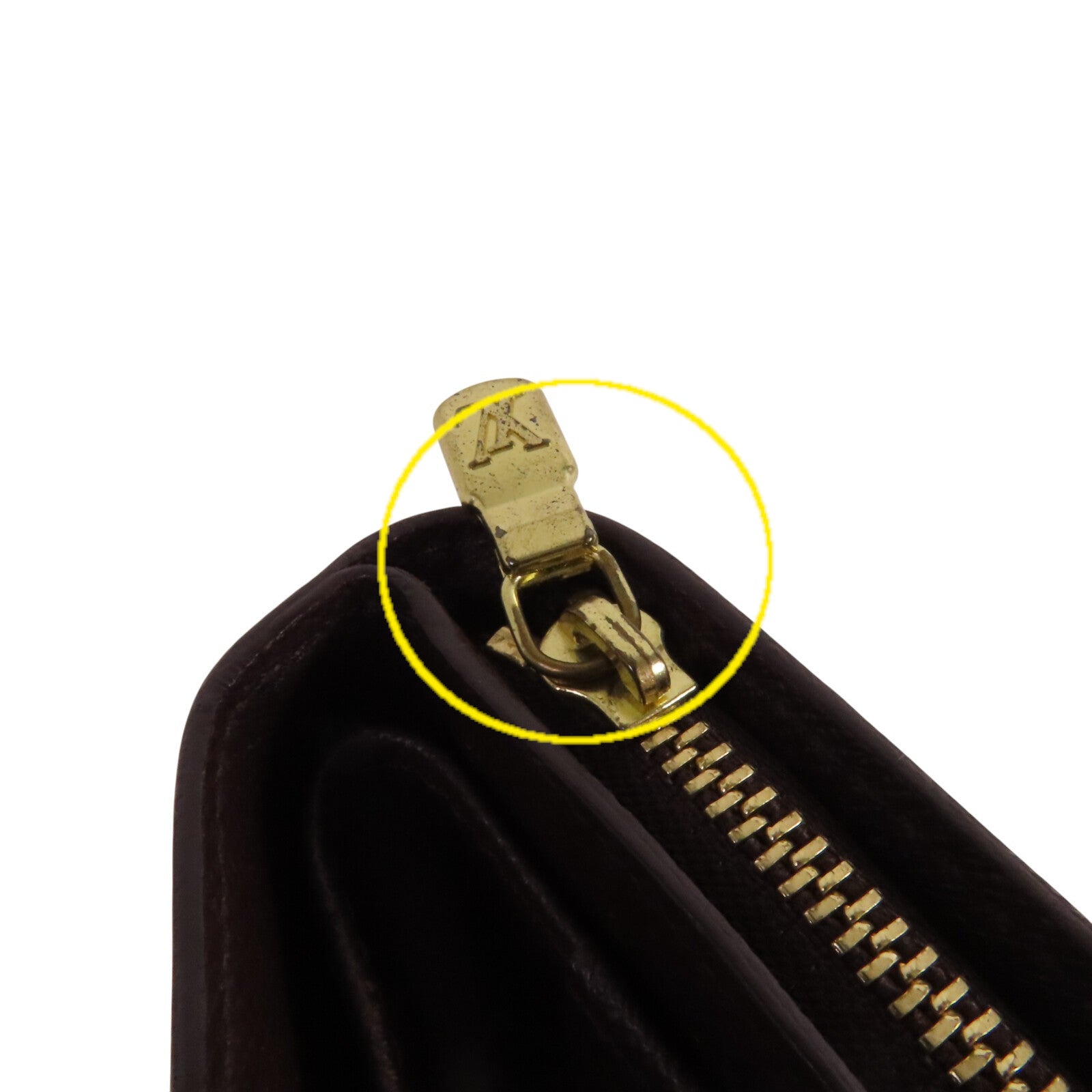 LOUIS VUITTON Damier Ebene Compact Zip Wallet金扣短錢包