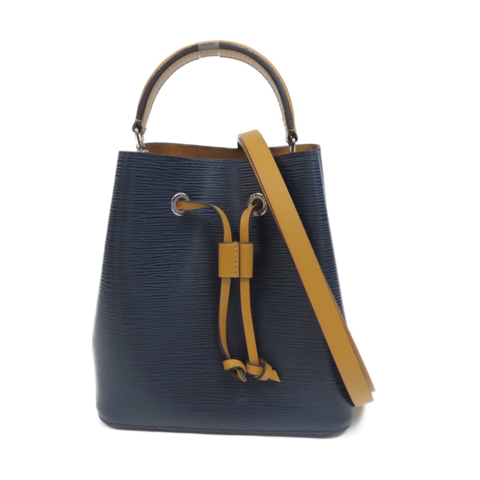 LOUIS VUITTON Epi NeoNoe BB銀扣手挽肩背兩用袋深藍色