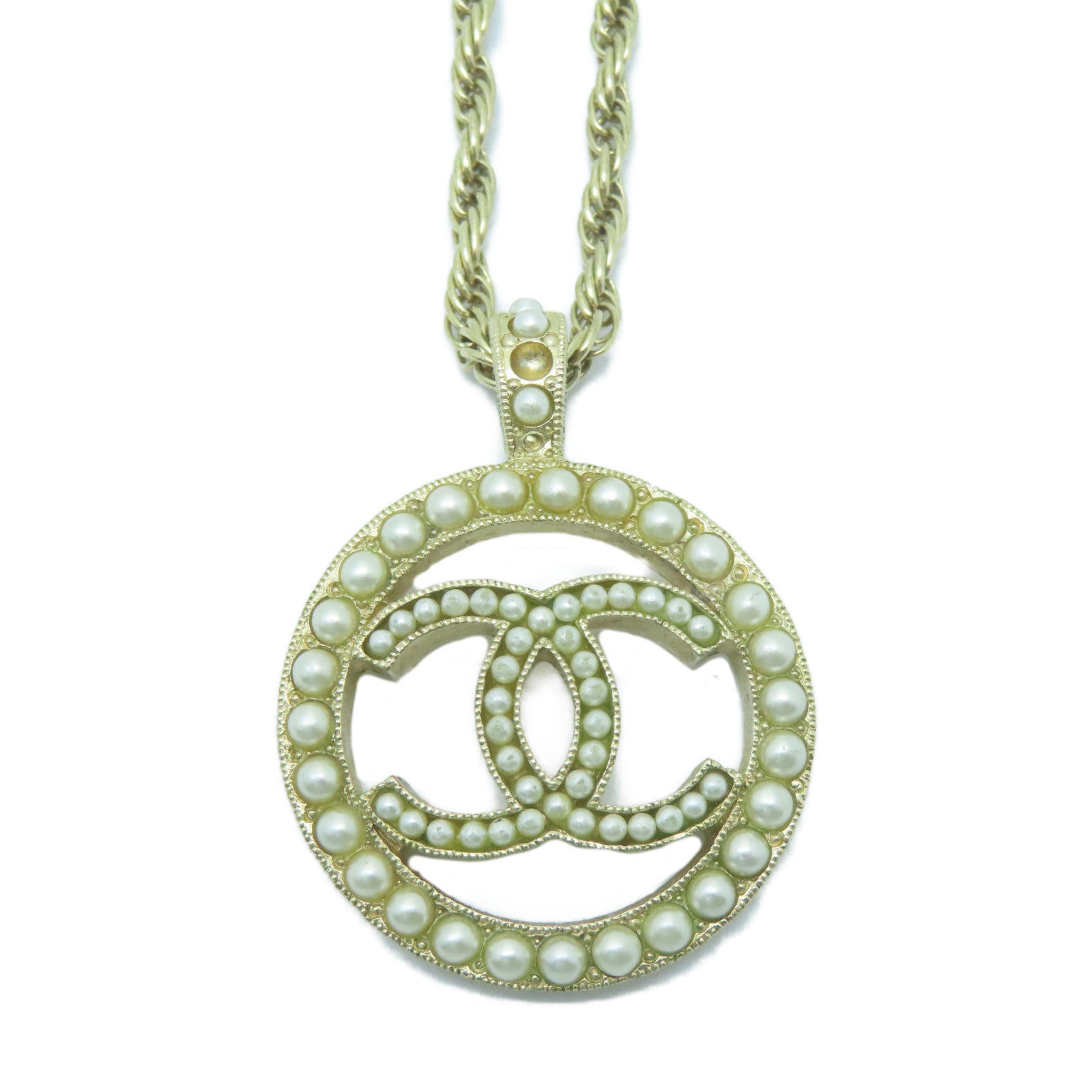 CHANEL 【激減優惠】金屬Necklace項鍊金色#60cm