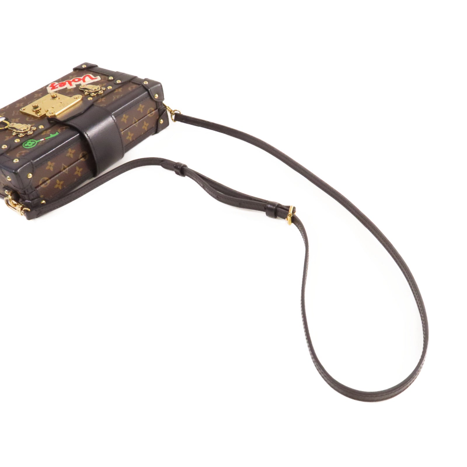 LOUIS VUITTON 【激減優惠】Monogram Petite Malle Shoulder Bag金扣肩背袋啡色