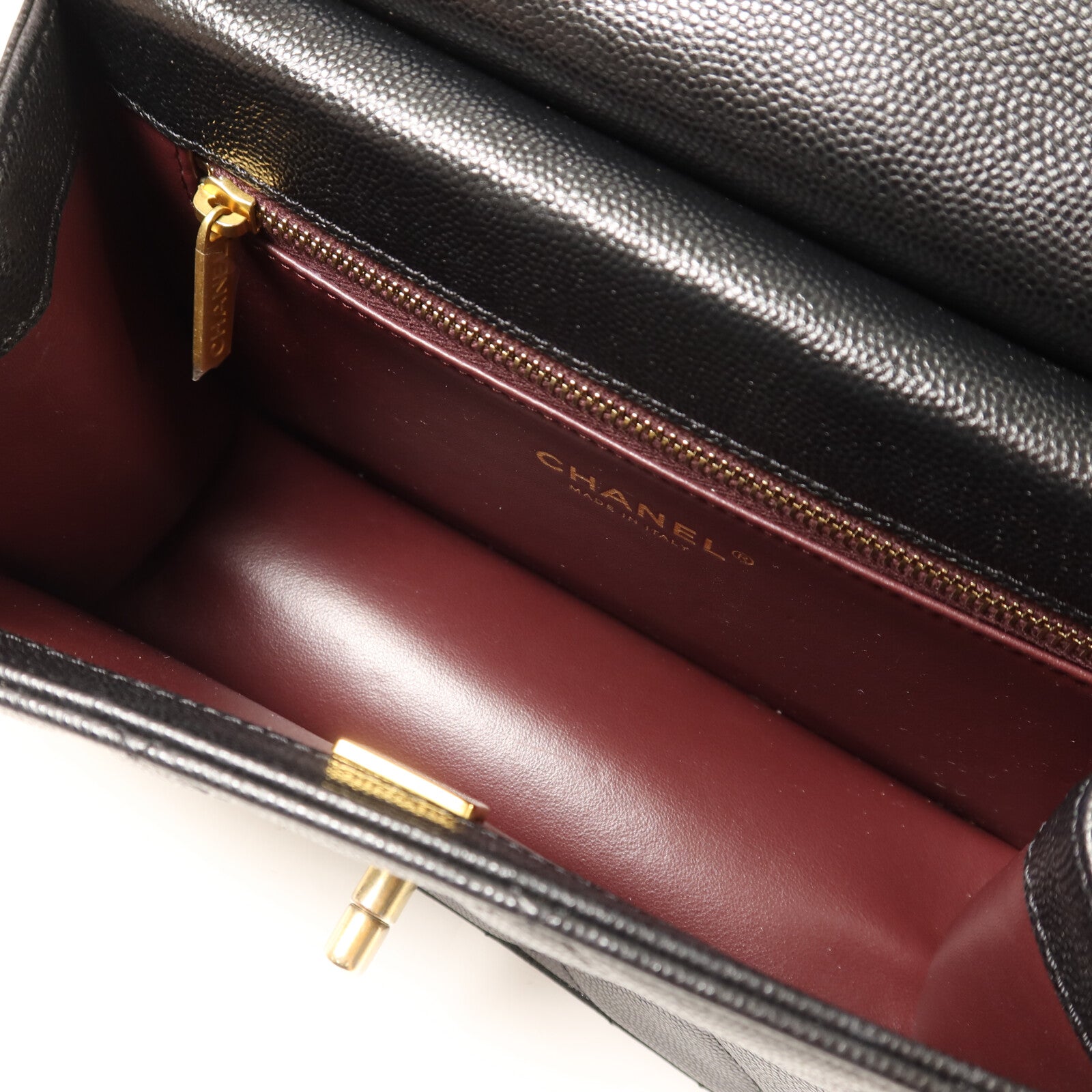 CHANEL 牛皮皮革Small Flap Bag金扣鏈帶肩背袋