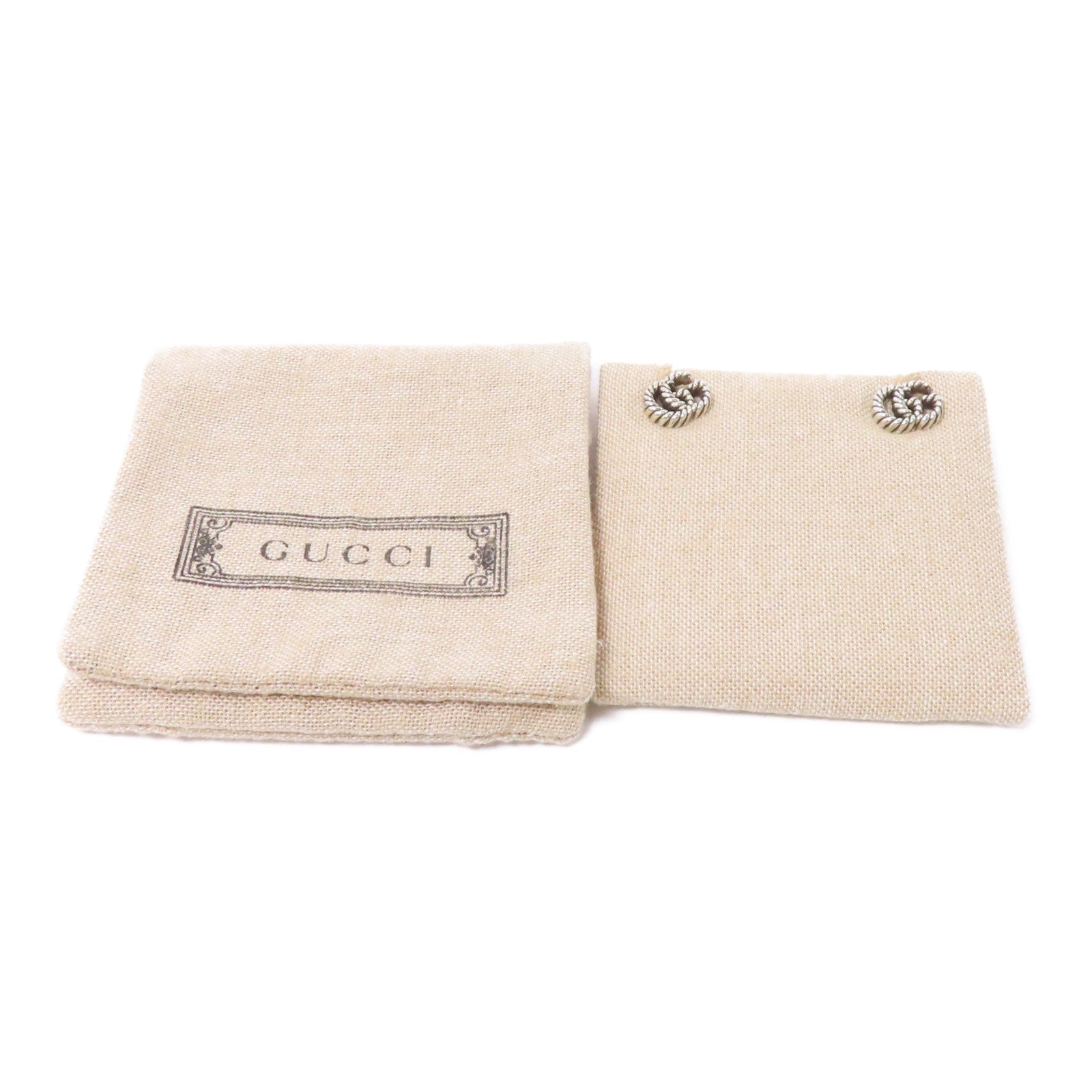 GUCCI 925純銀Double G Earrings耳環