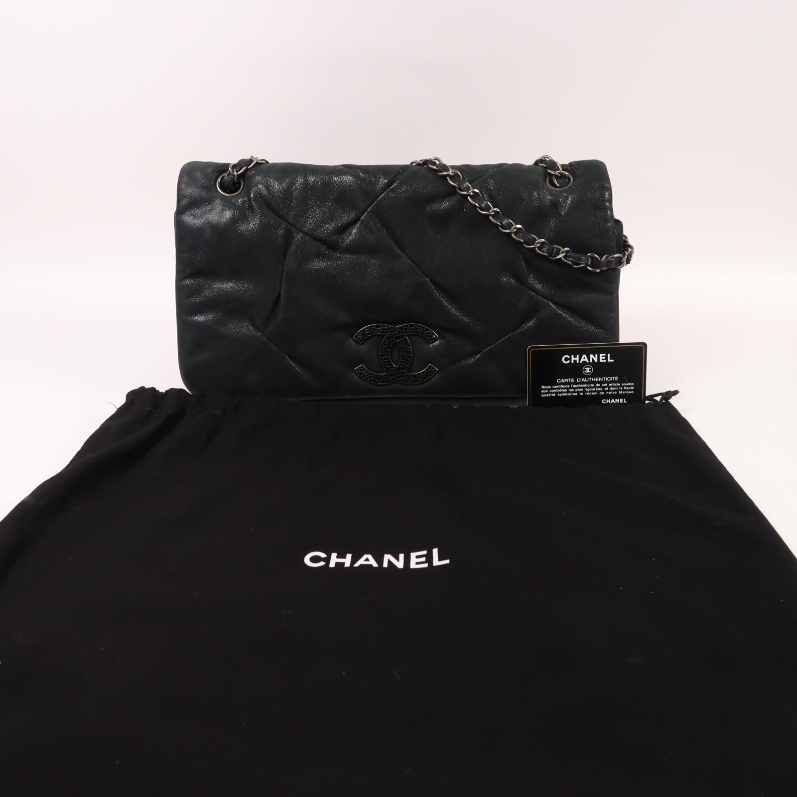 CHANEL 牛皮皮革Chain Shoulder鏈帶肩背袋