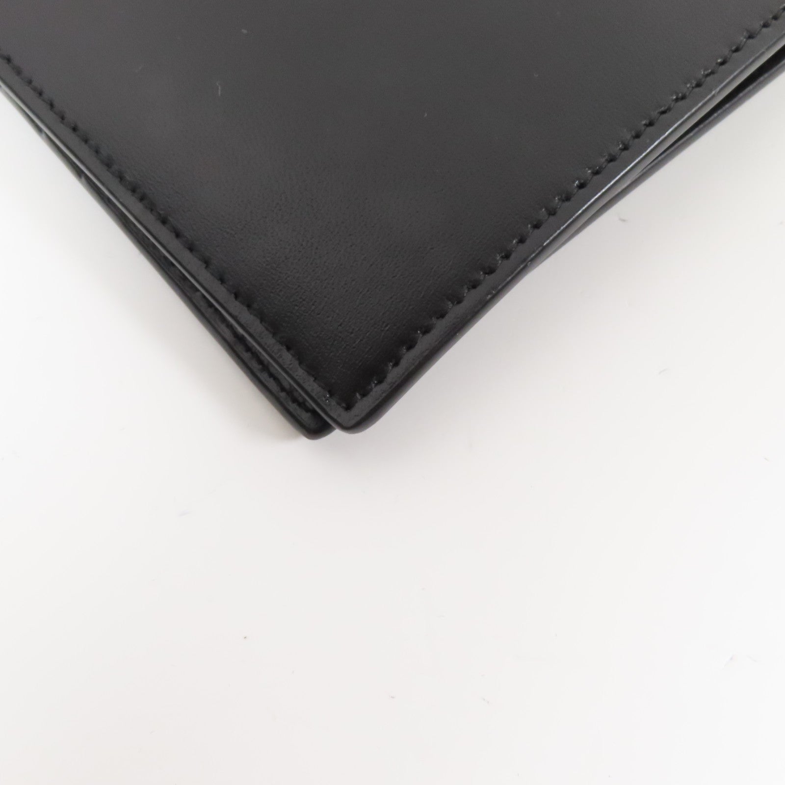 SAINT LAURENT 皮革Tiny Cassandre East/West Wallet皮革Bi-fold Wallet銀扣錢包