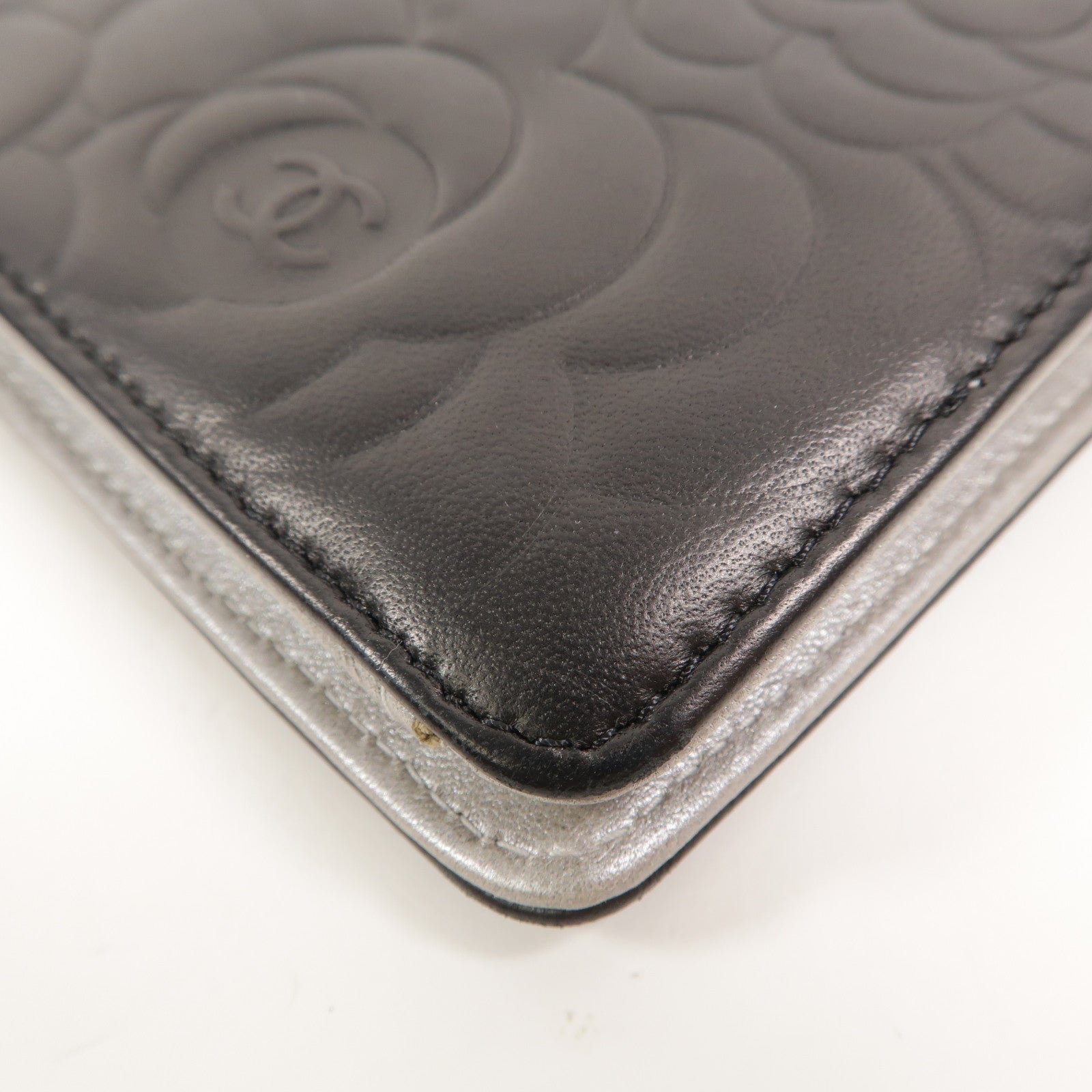 CHANEL 羊皮皮革Camellia Long Fold Wallet長錢包